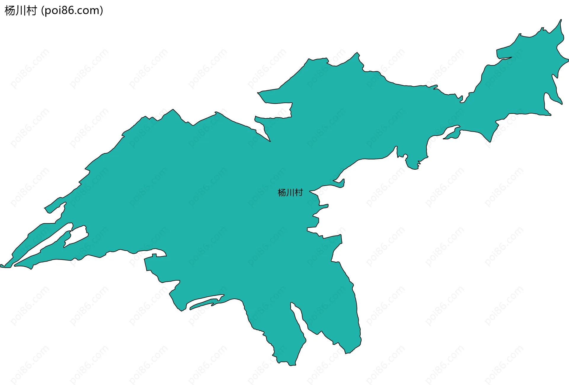 杨川村边界地图