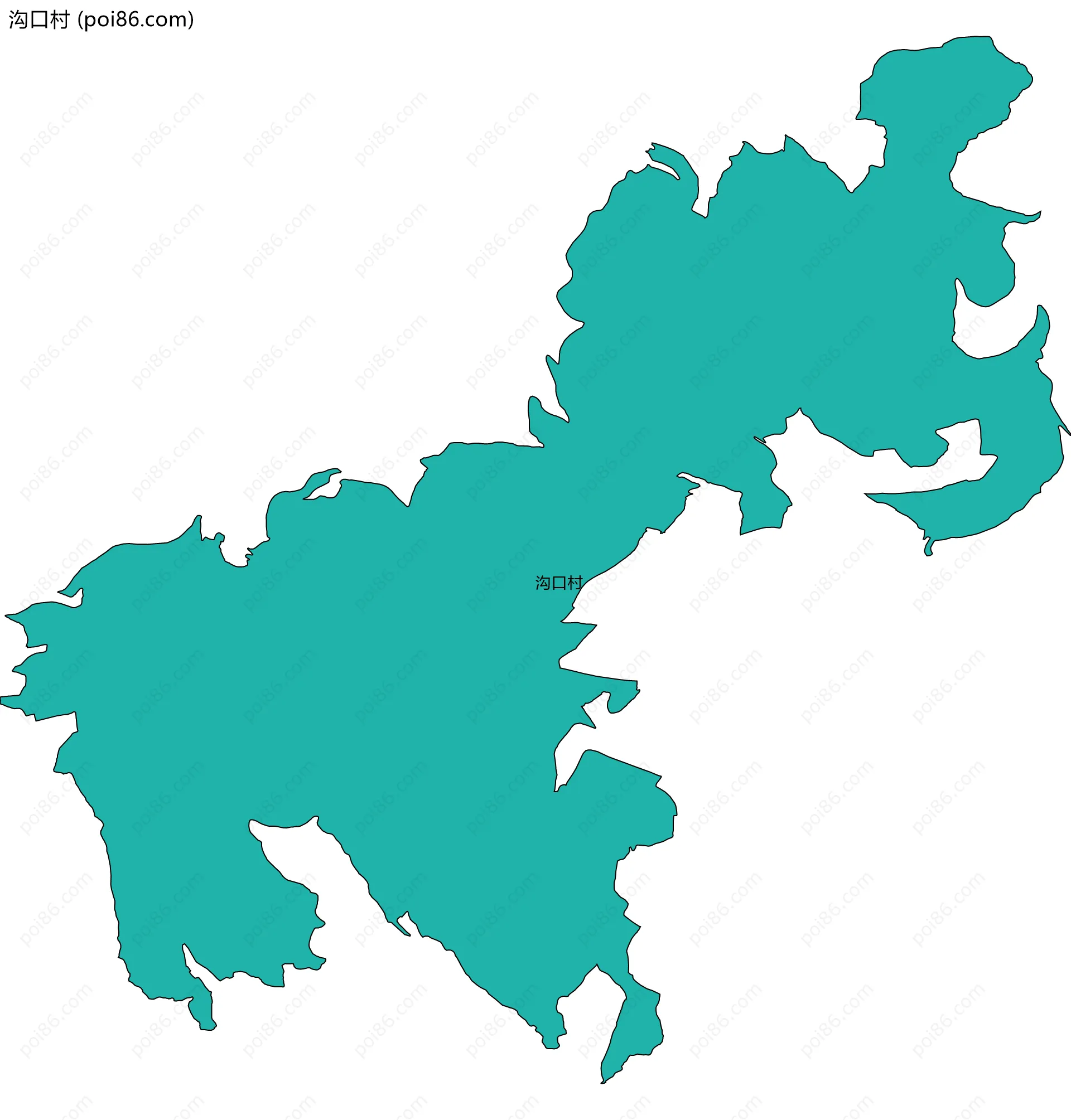 沟口村边界地图