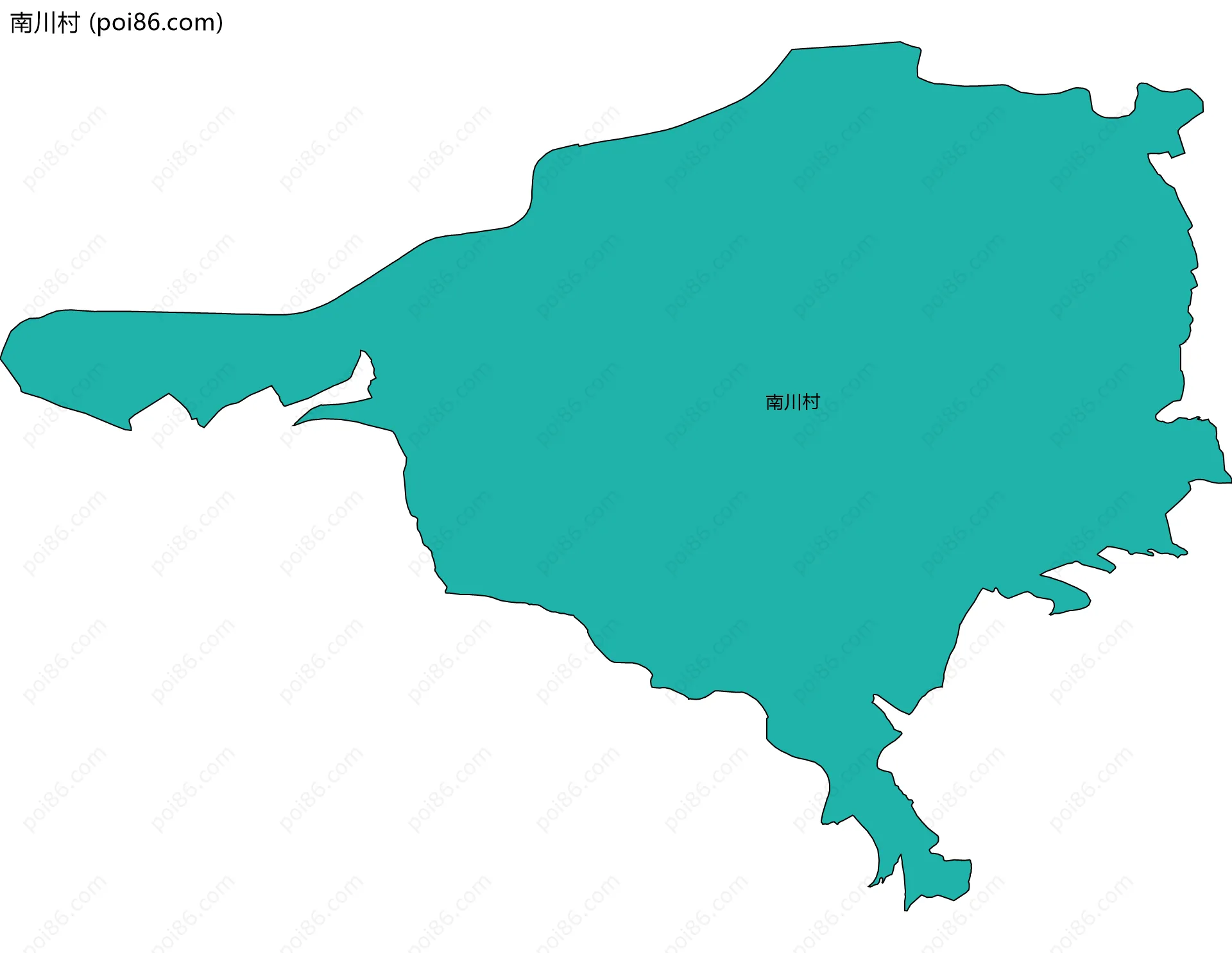 南川村边界地图