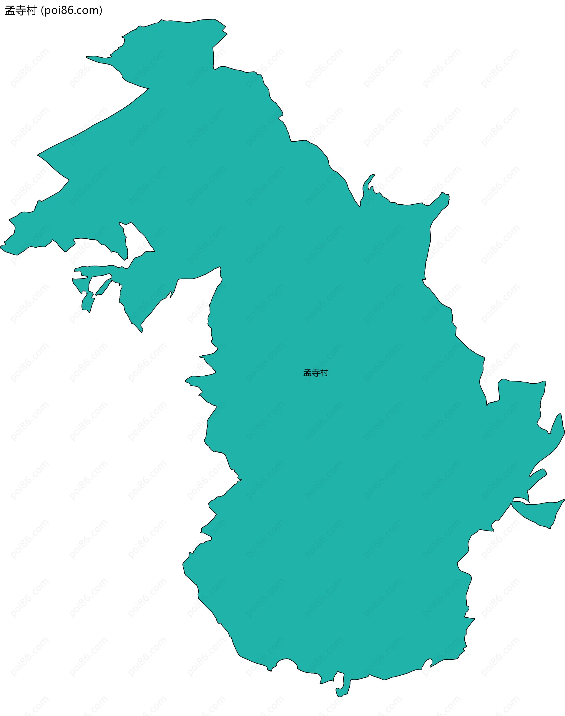 孟寺村边界地图