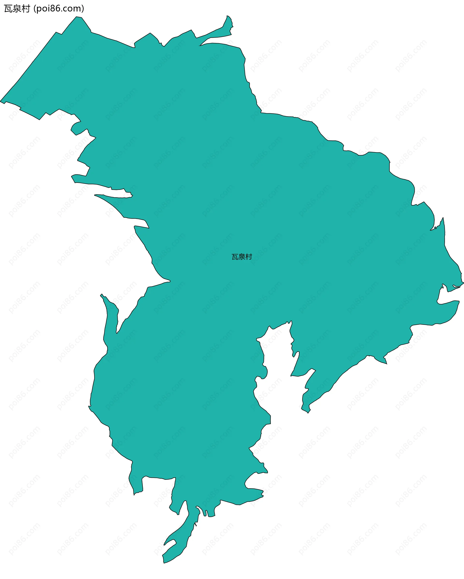 瓦泉村边界地图