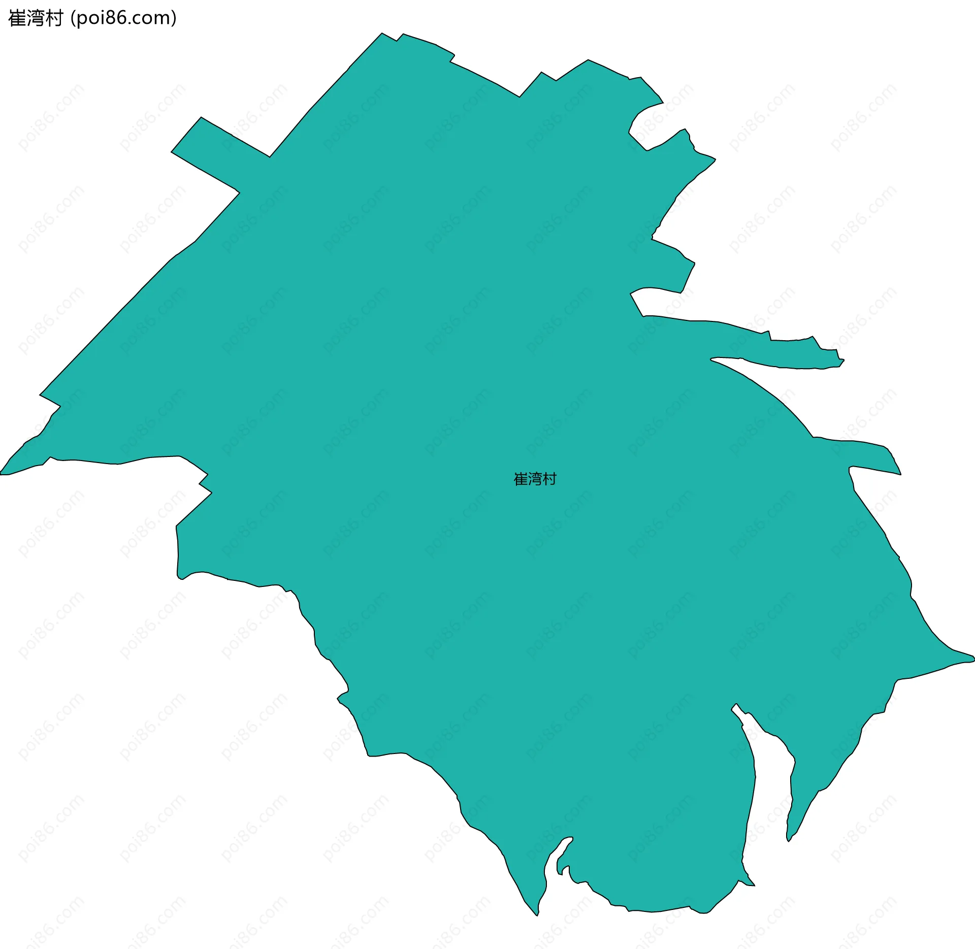 崔湾村边界地图