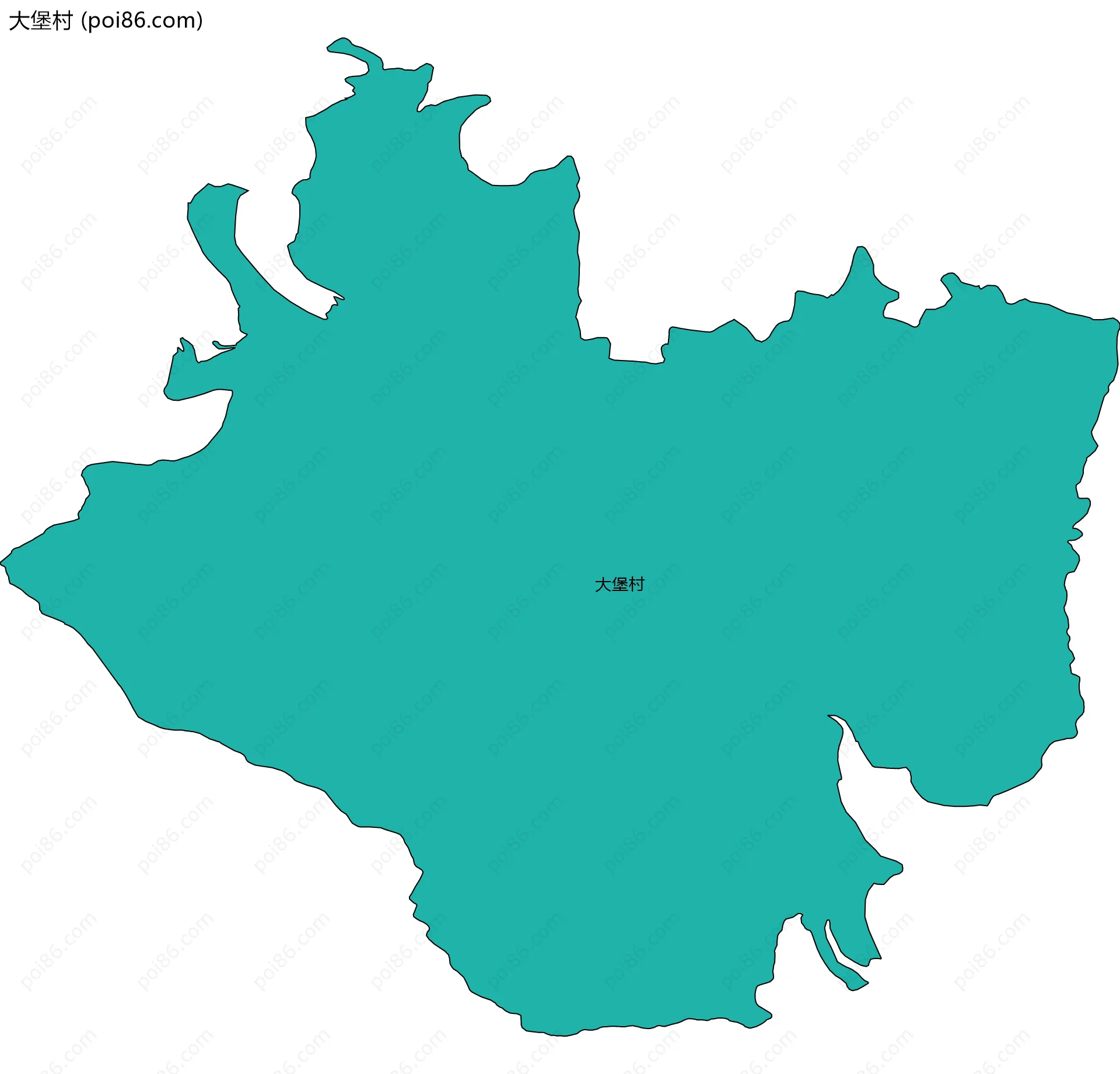 大堡村边界地图