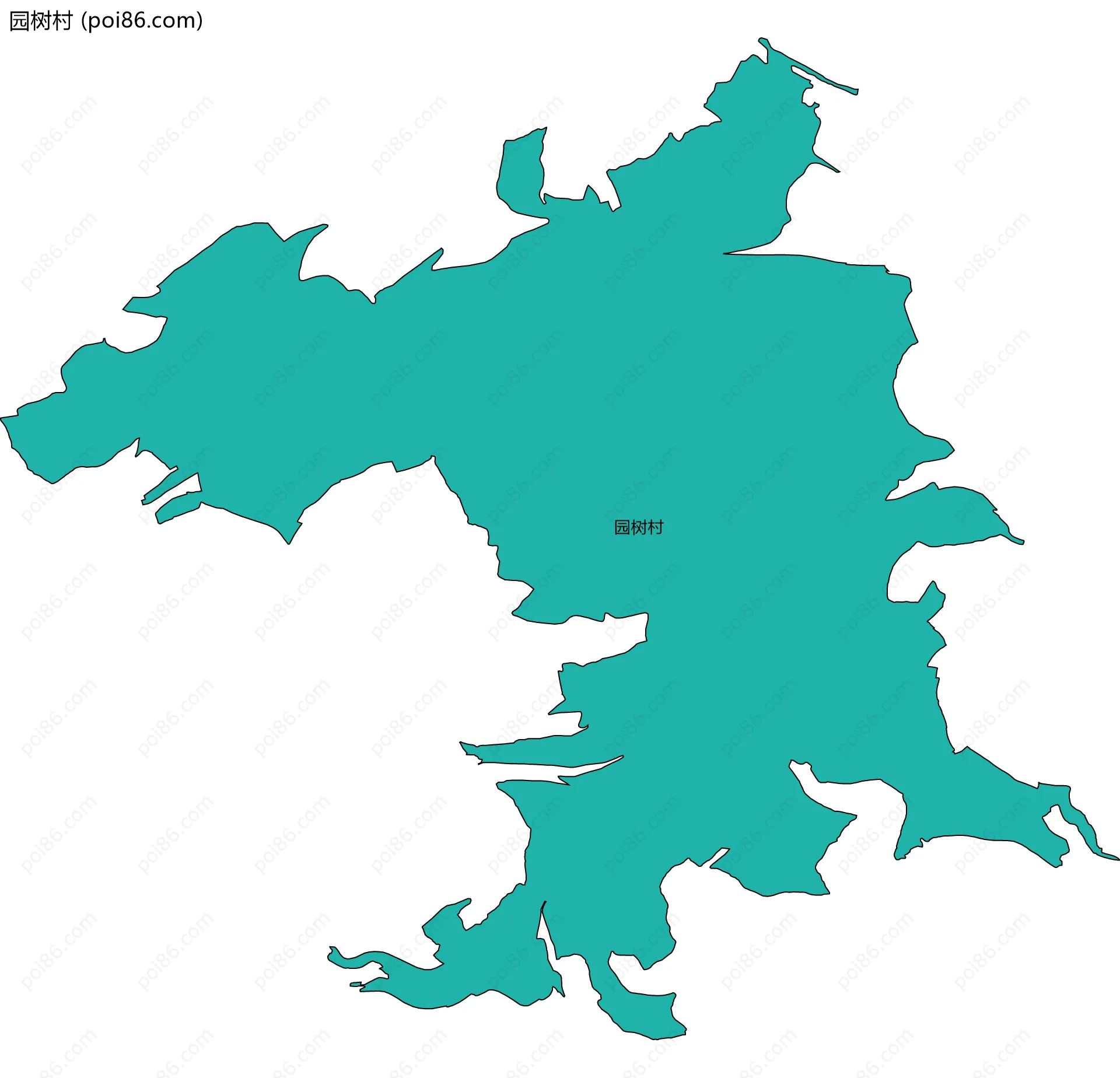 园树村边界地图