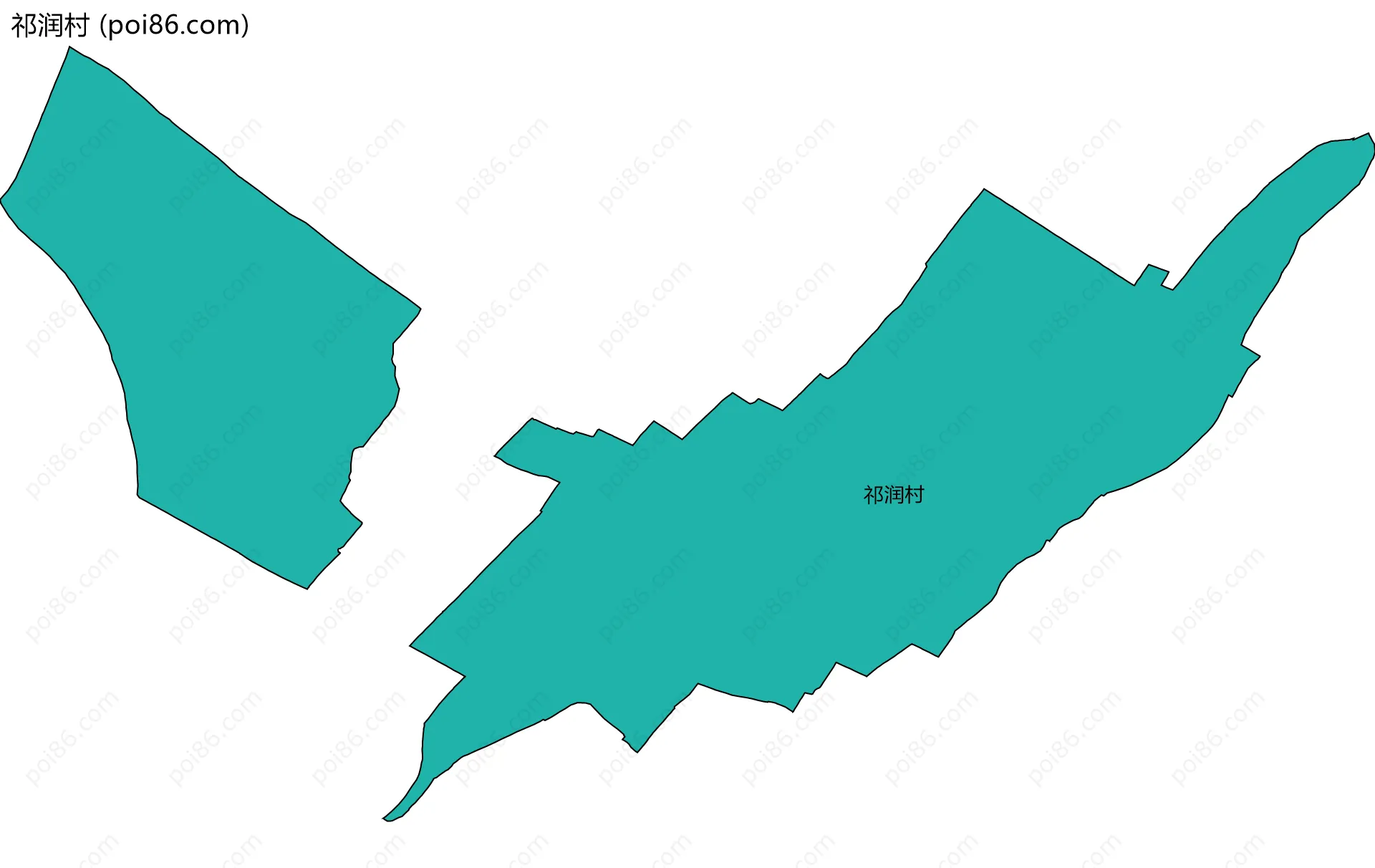 祁润村边界地图