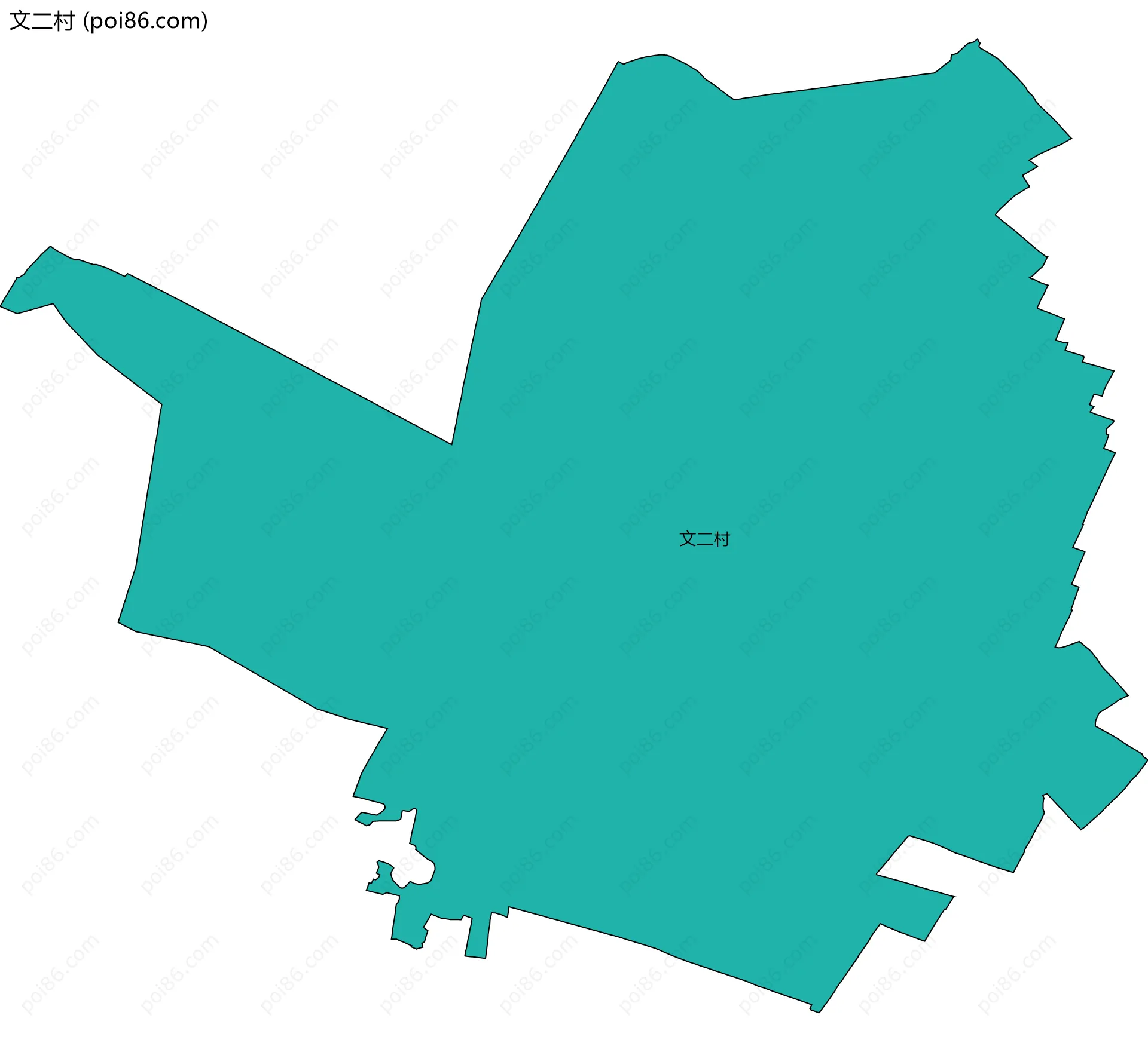 文二村边界地图