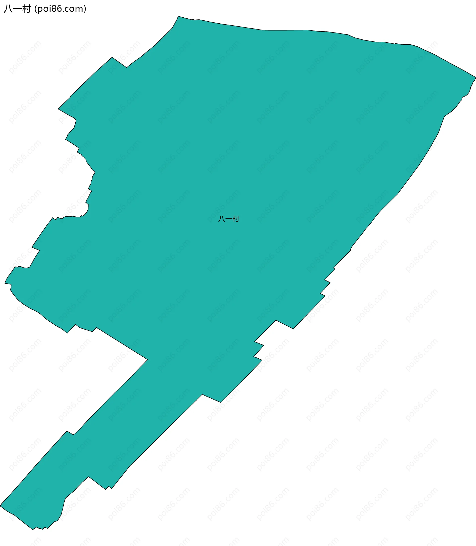 八一村边界地图