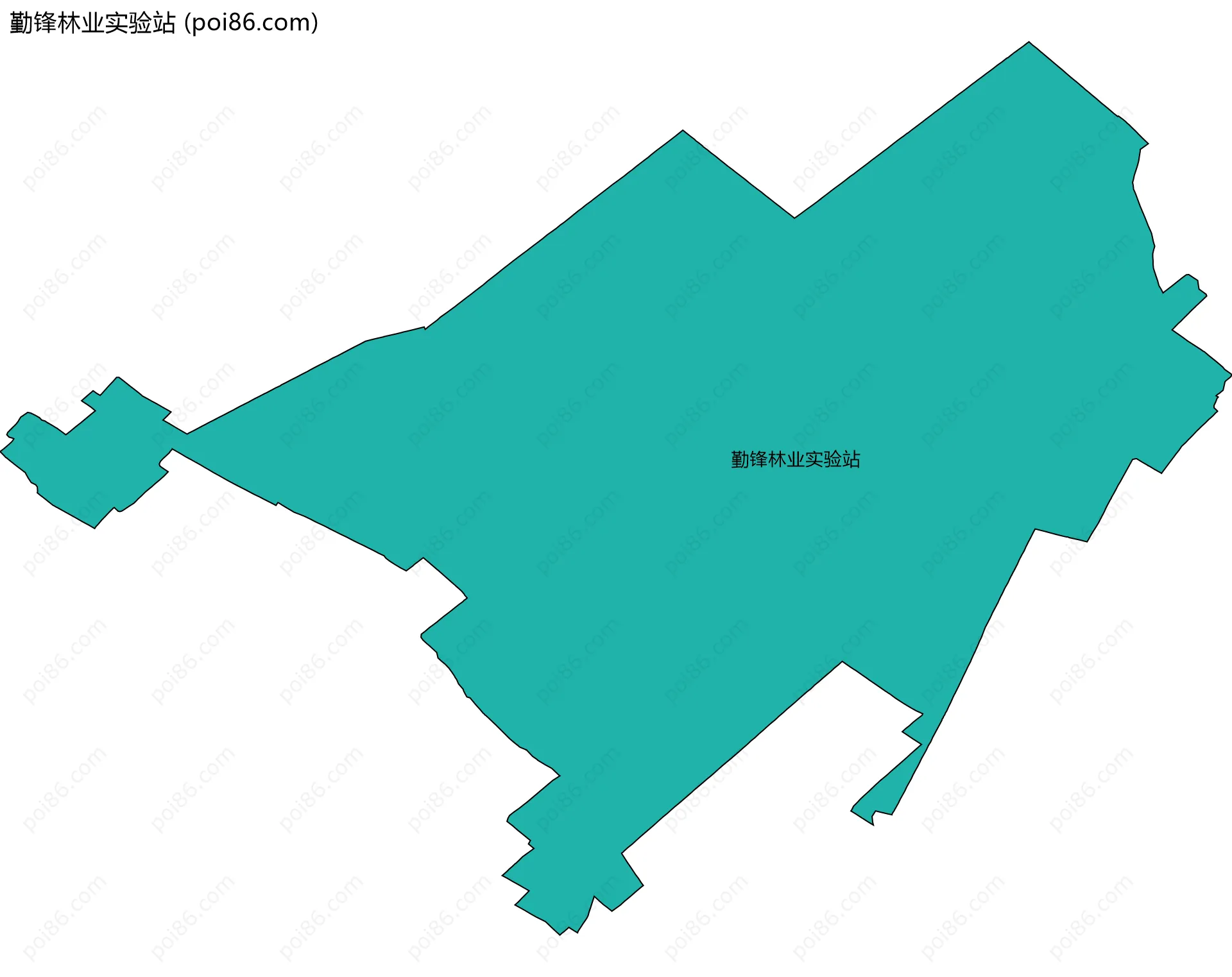 勤锋林业实验站边界地图