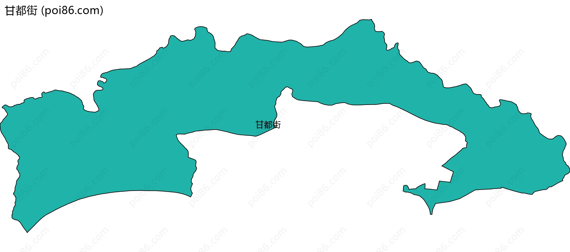 甘都街边界地图