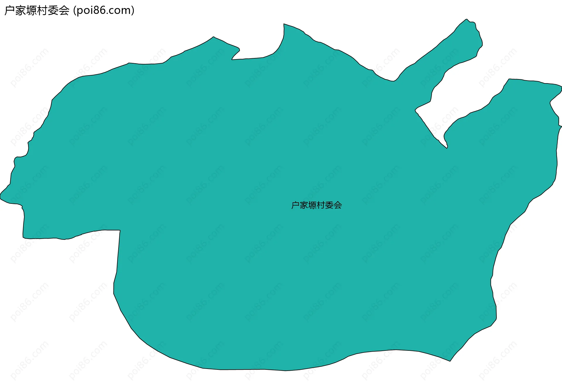 户家塬村委会边界地图