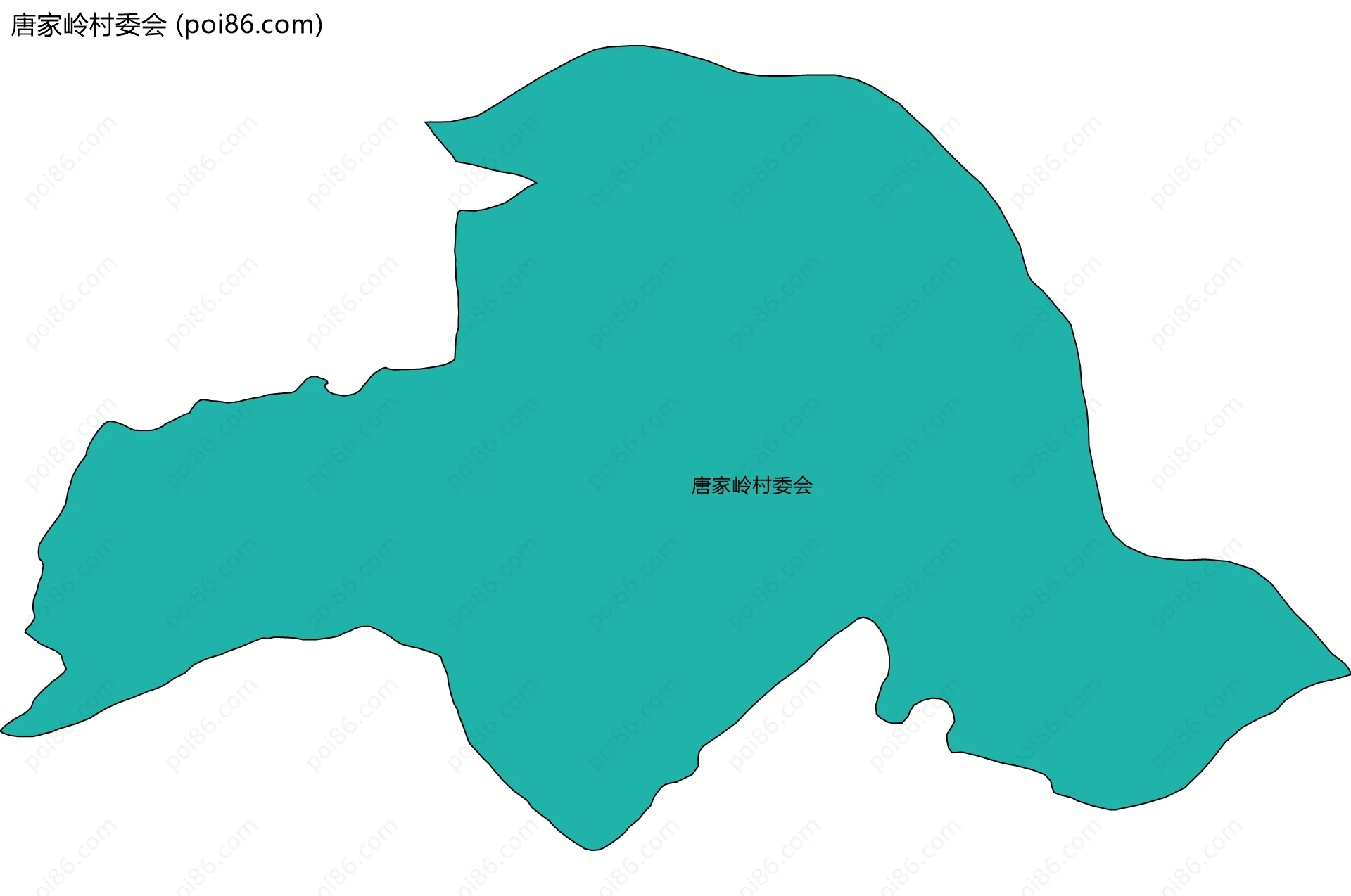 唐家岭村委会边界地图