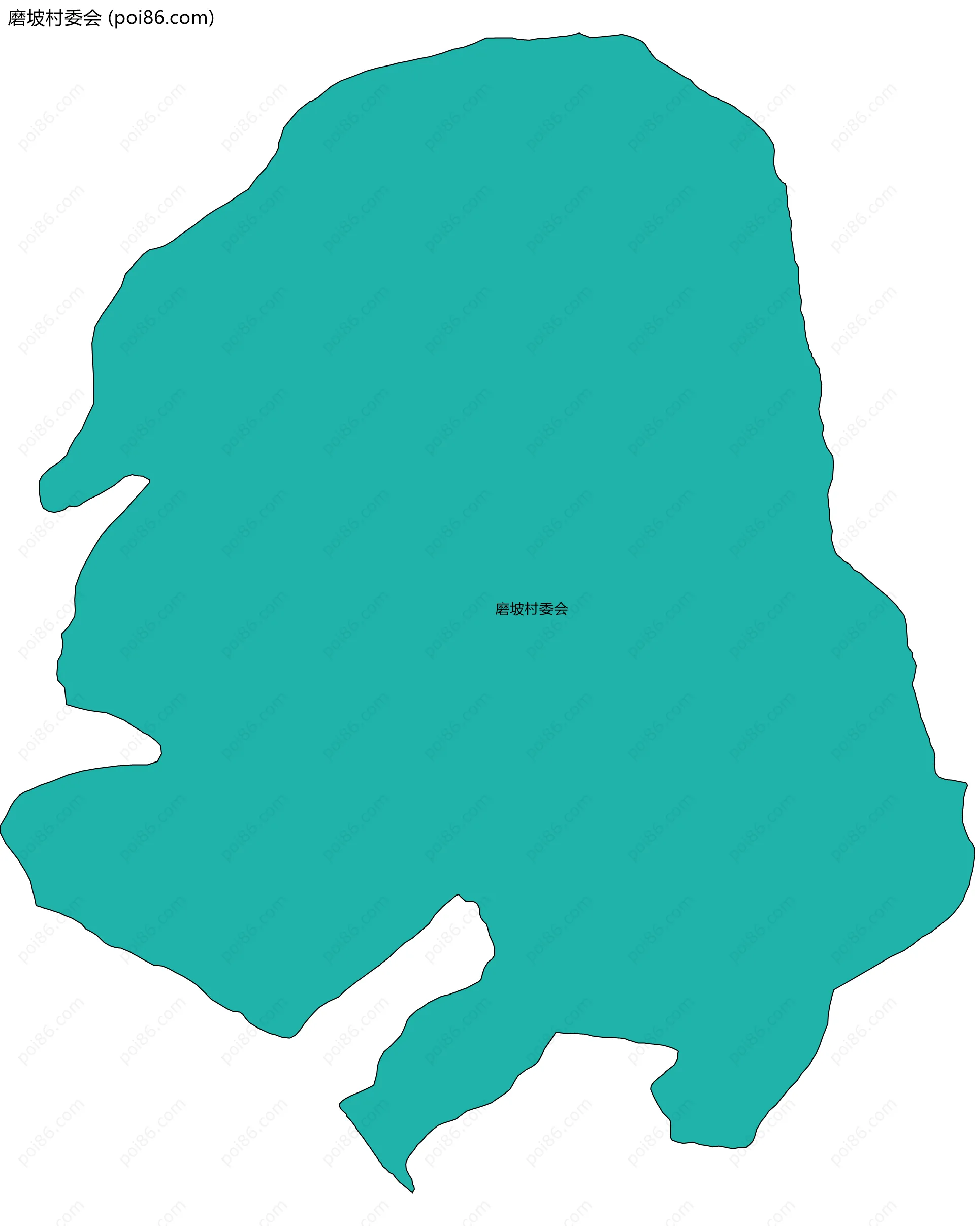 磨坡村委会边界地图