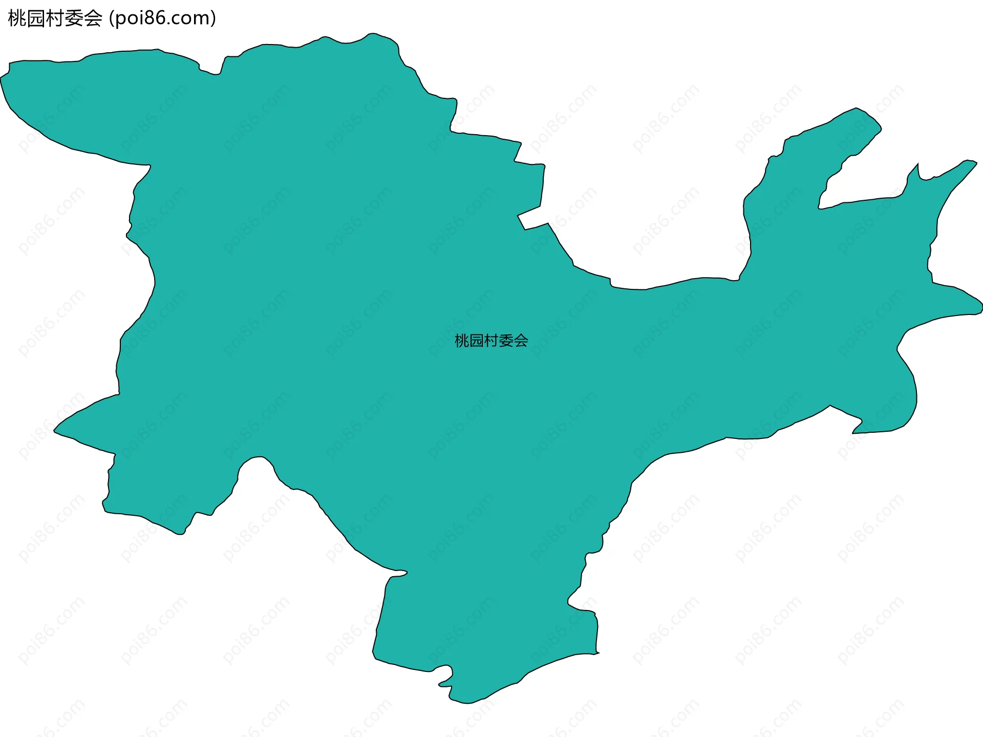 桃园村委会边界地图