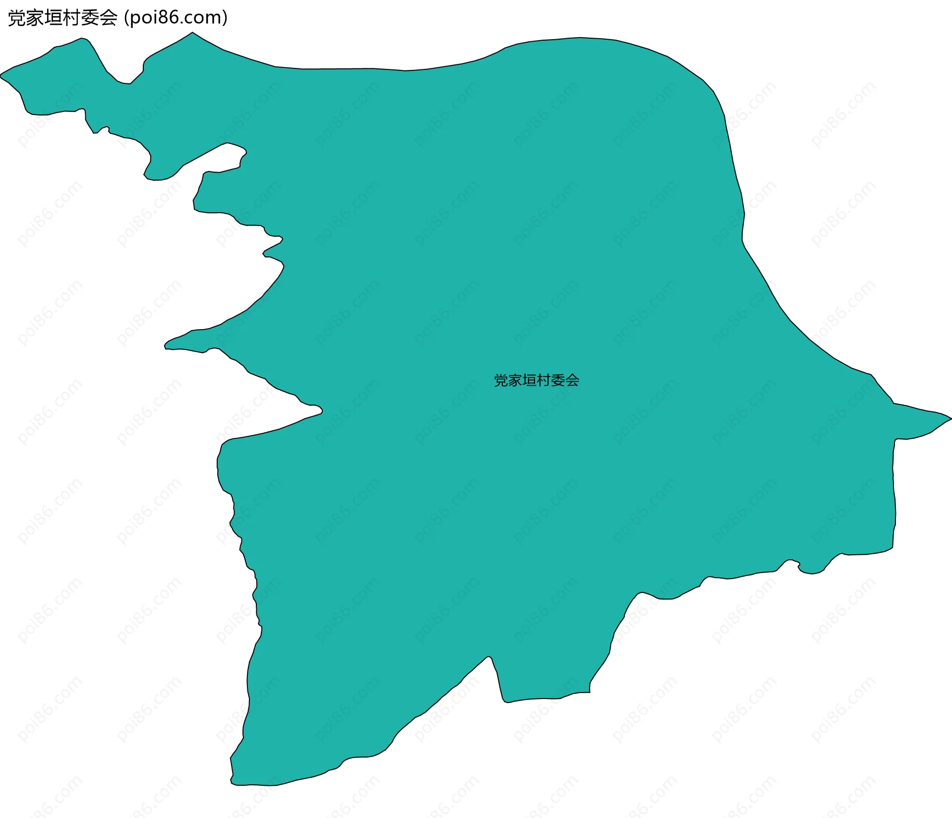 党家垣村委会边界地图