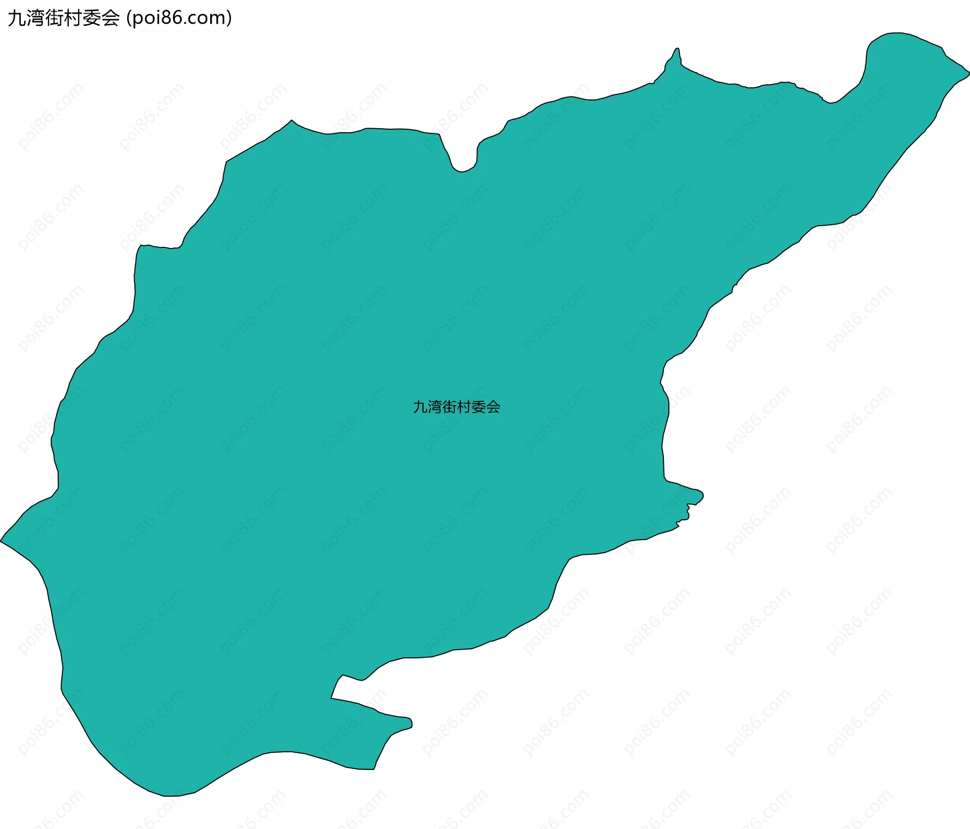 九湾街村委会边界地图