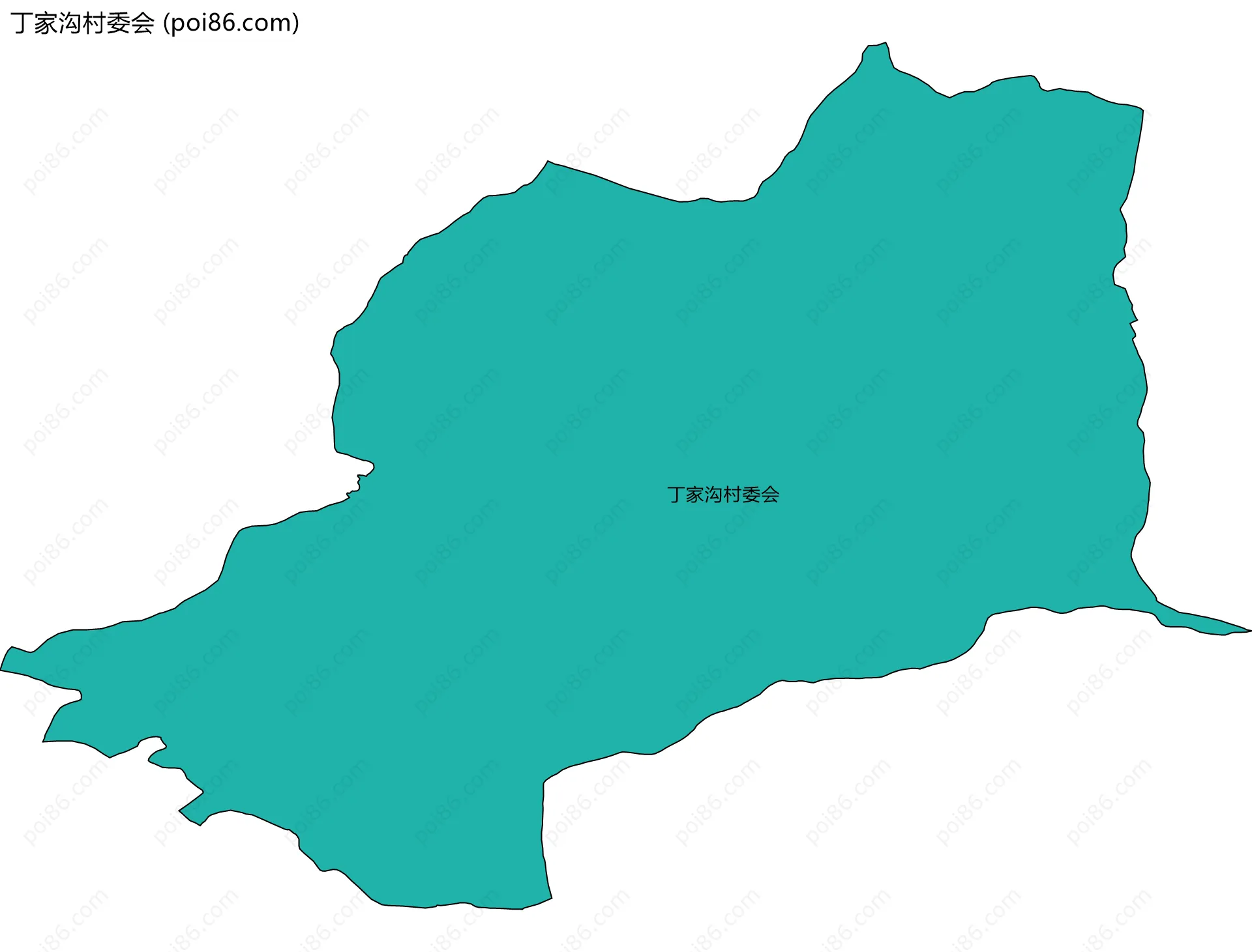 丁家沟村委会边界地图