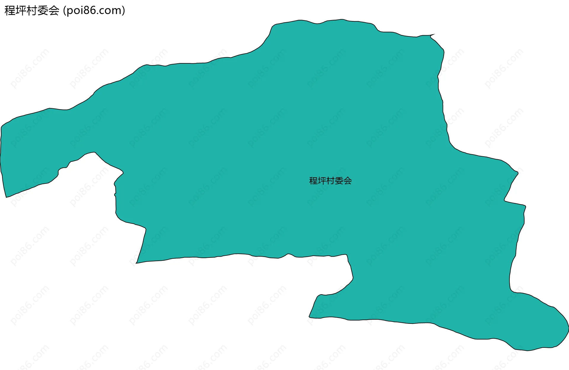 程坪村委会边界地图