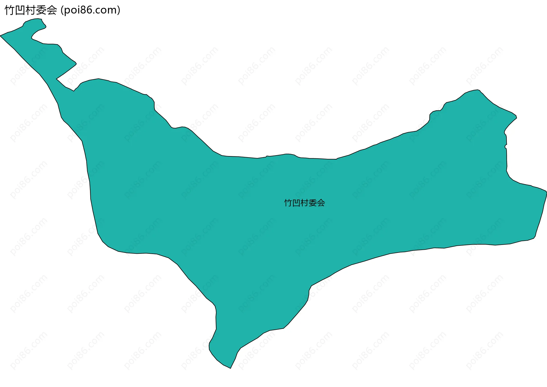 竹凹村委会边界地图