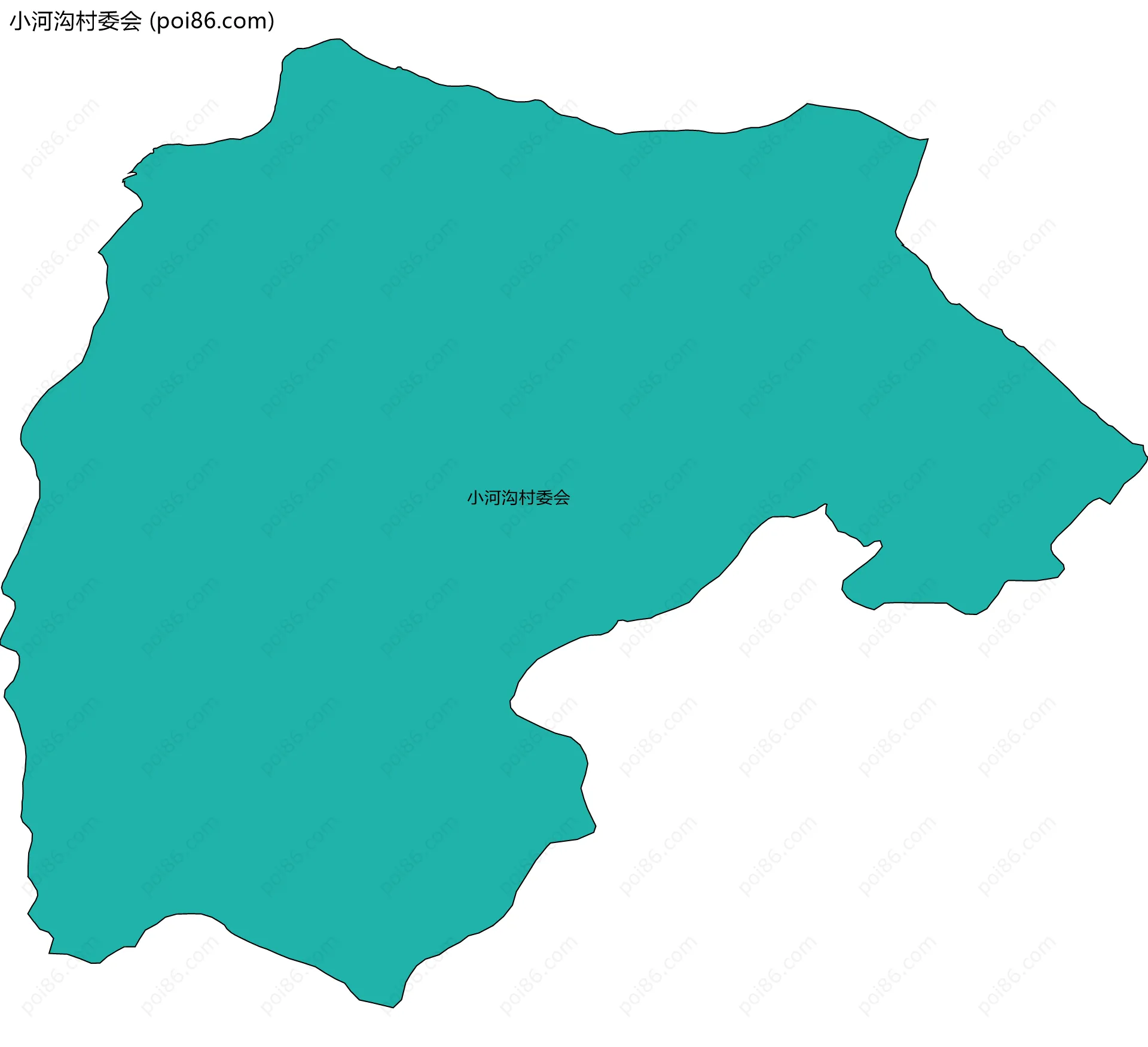 小河沟村委会边界地图