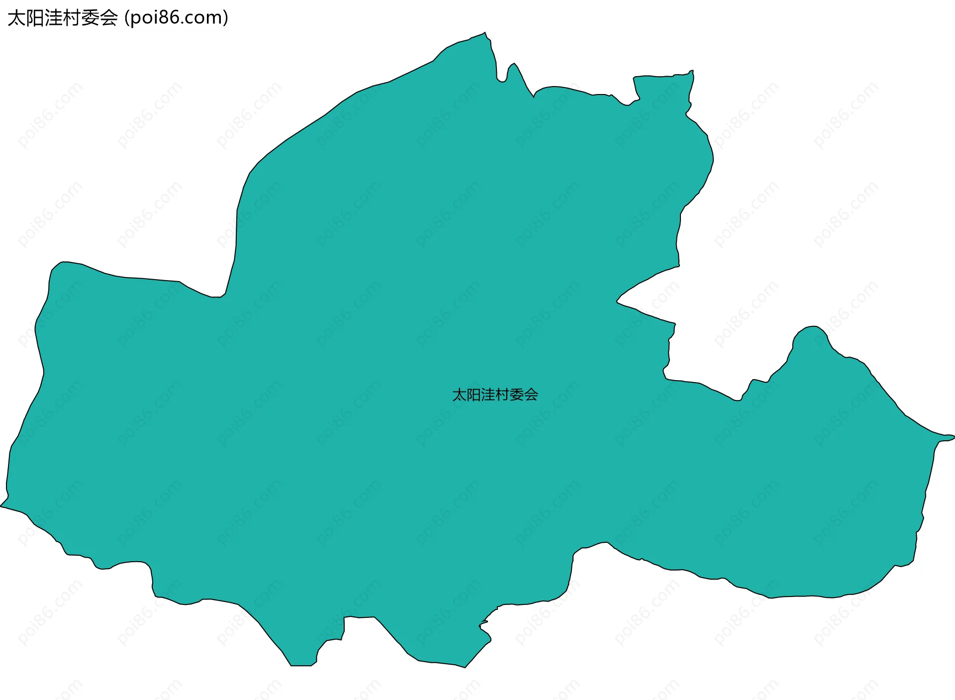 太阳洼村委会边界地图