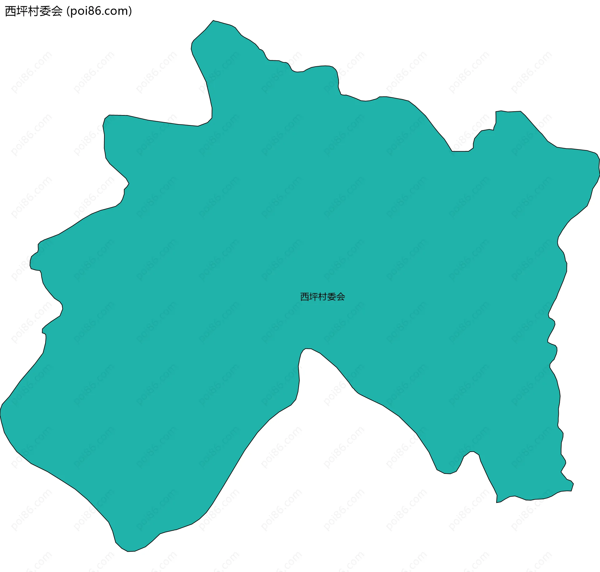 西坪村委会边界地图
