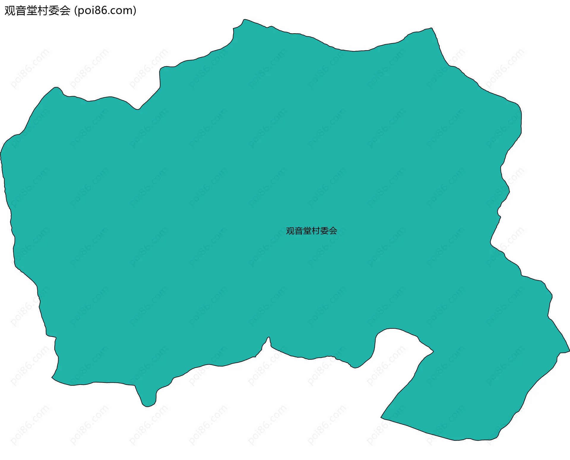 观音堂村委会边界地图