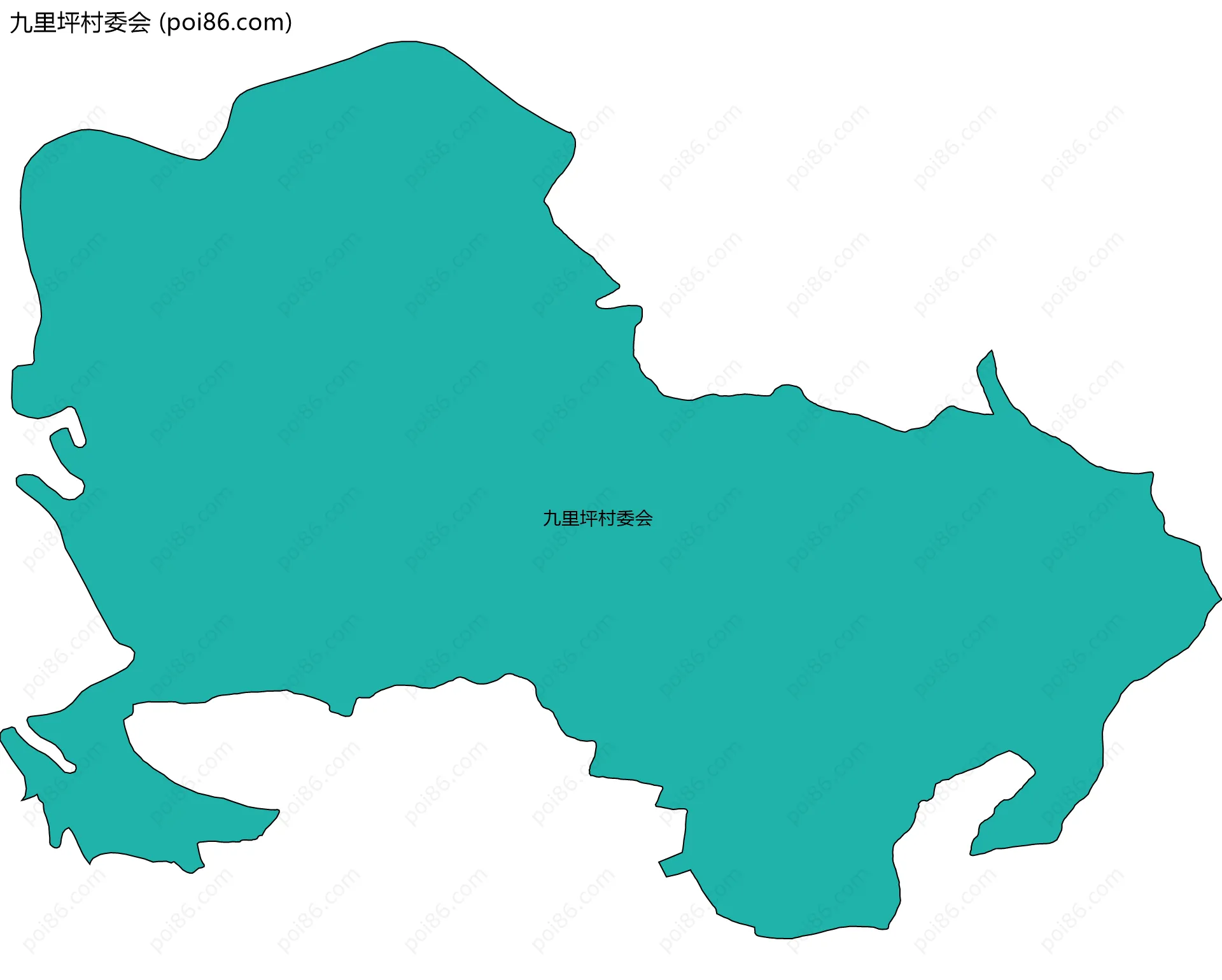 九里坪村委会边界地图