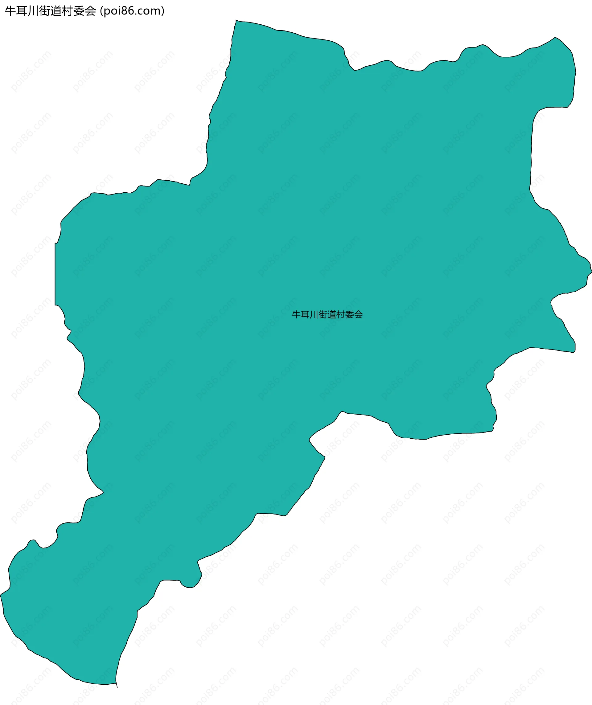 牛耳川街道村委会边界地图