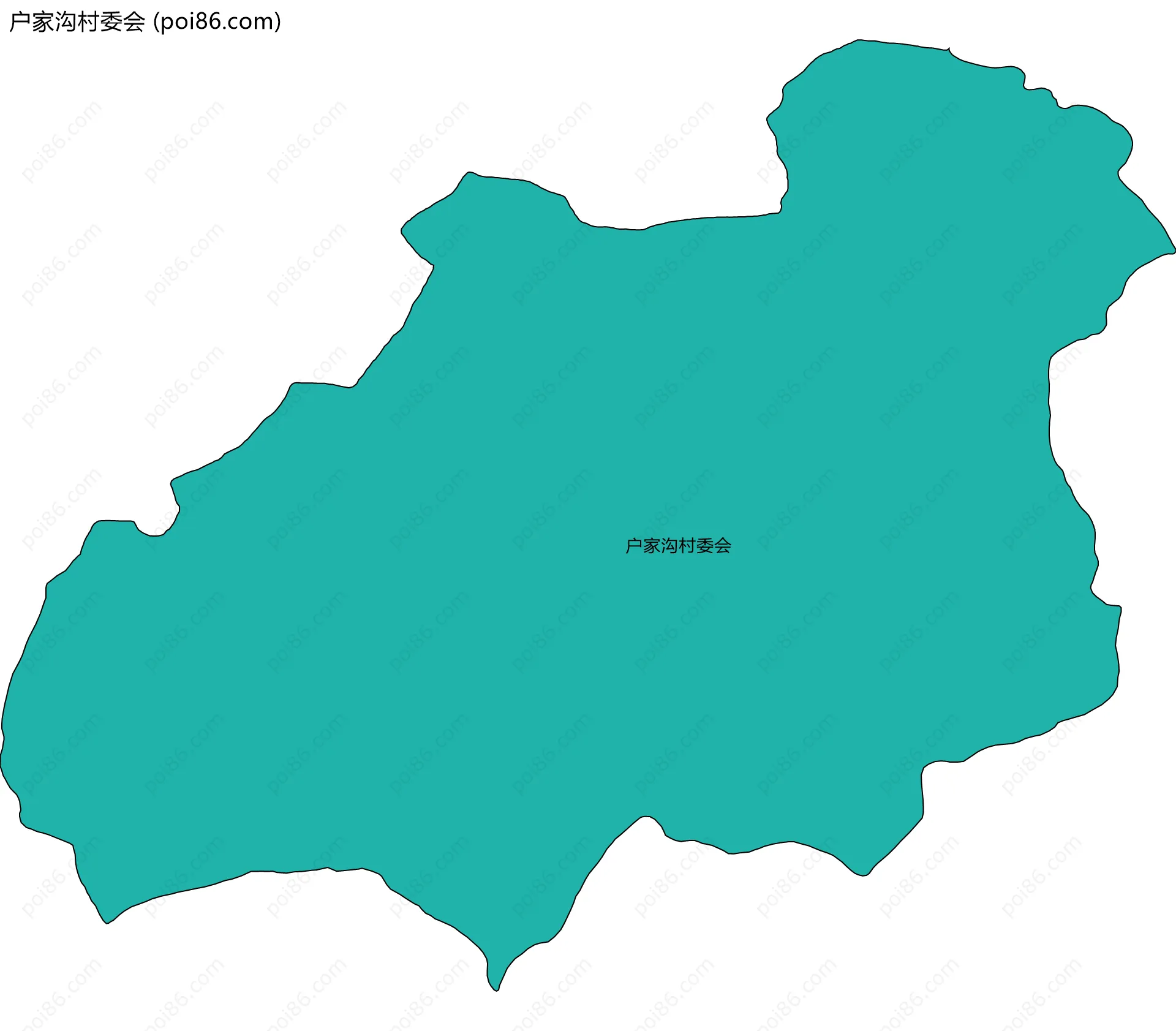 户家沟村委会边界地图