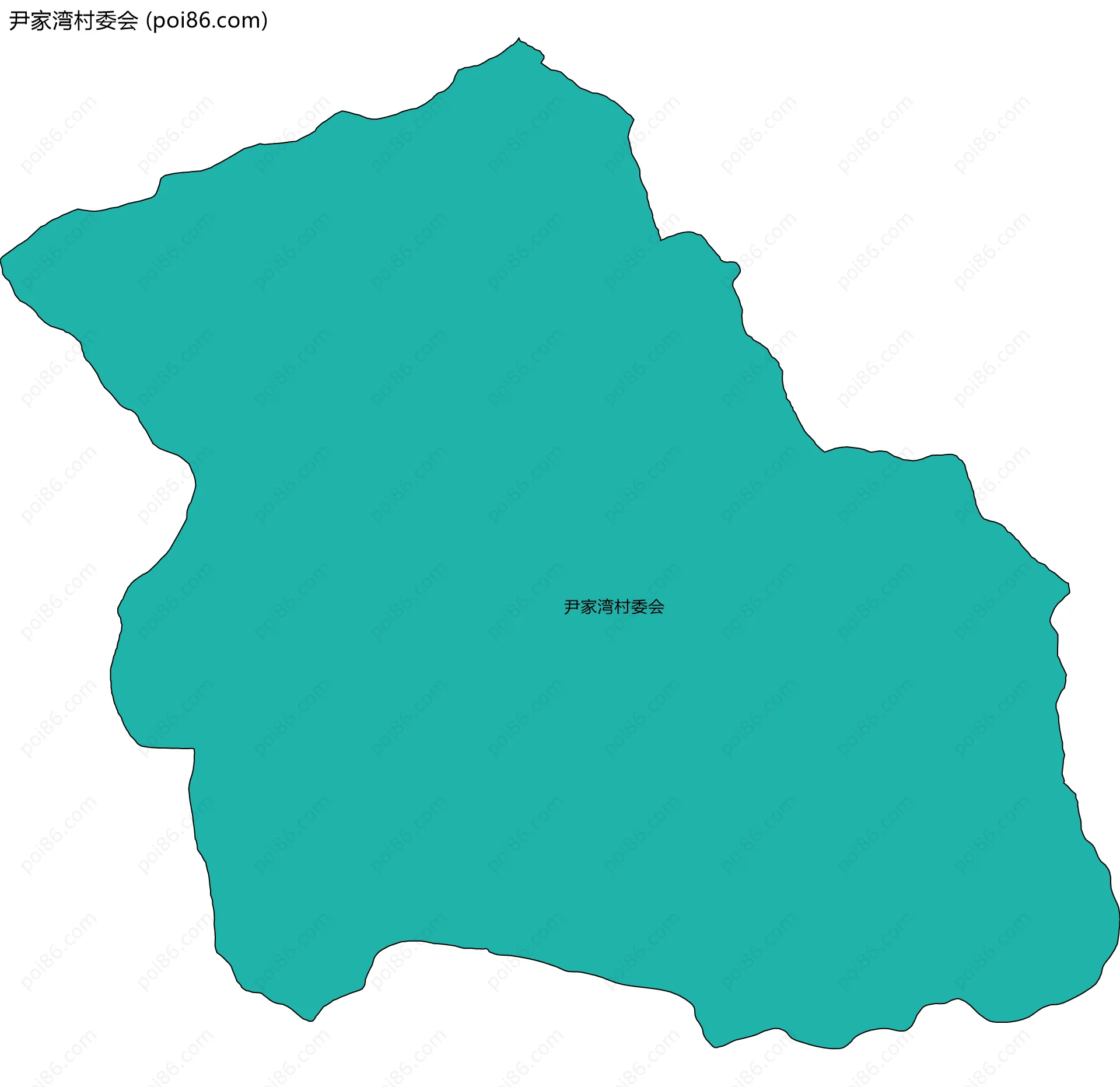 尹家湾村委会边界地图