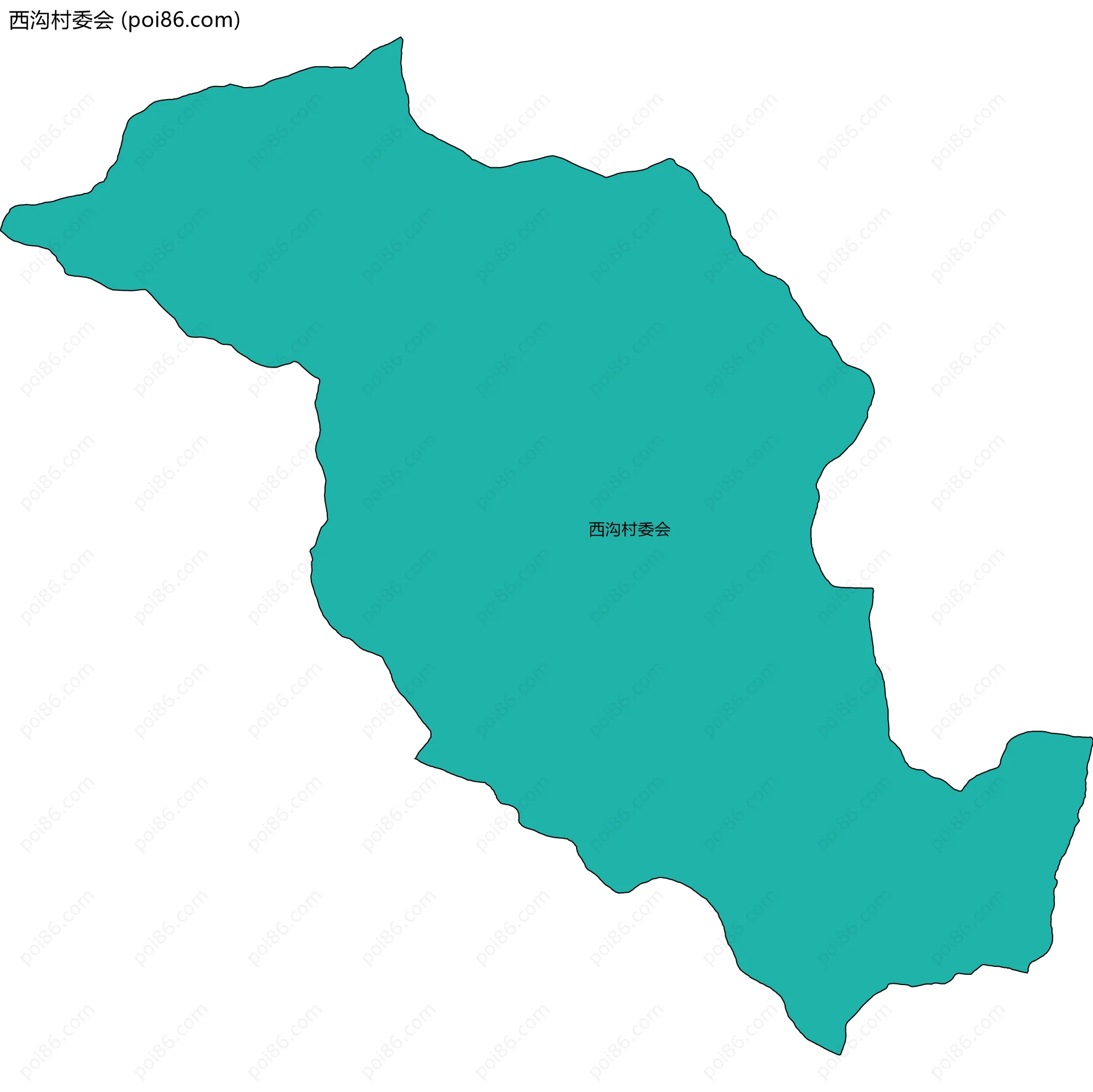 西沟村委会边界地图