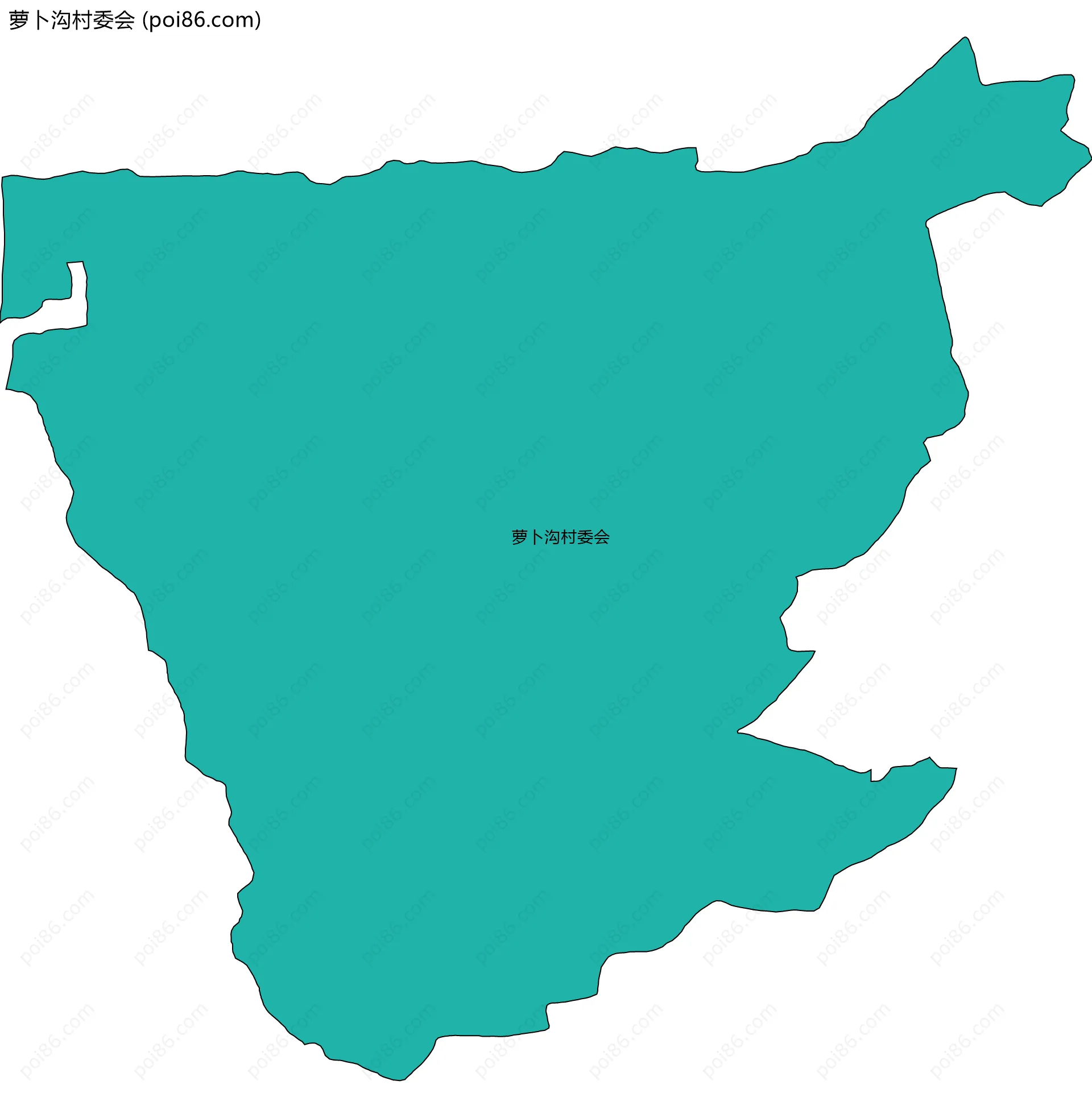 萝卜沟村委会边界地图