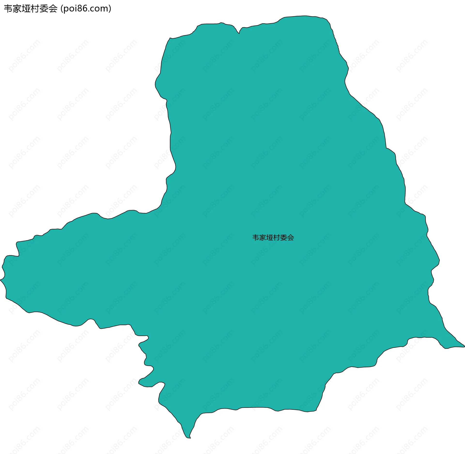 韦家垭村委会边界地图