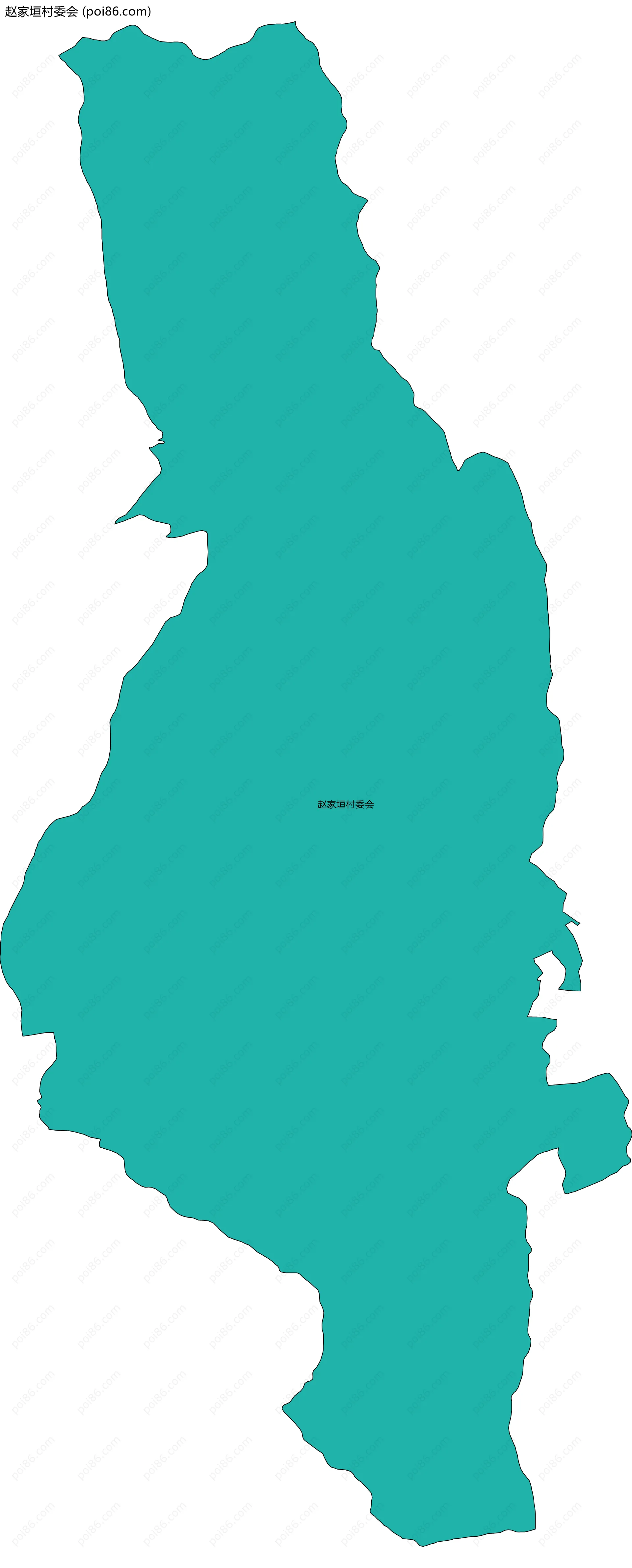 赵家垣村委会边界地图