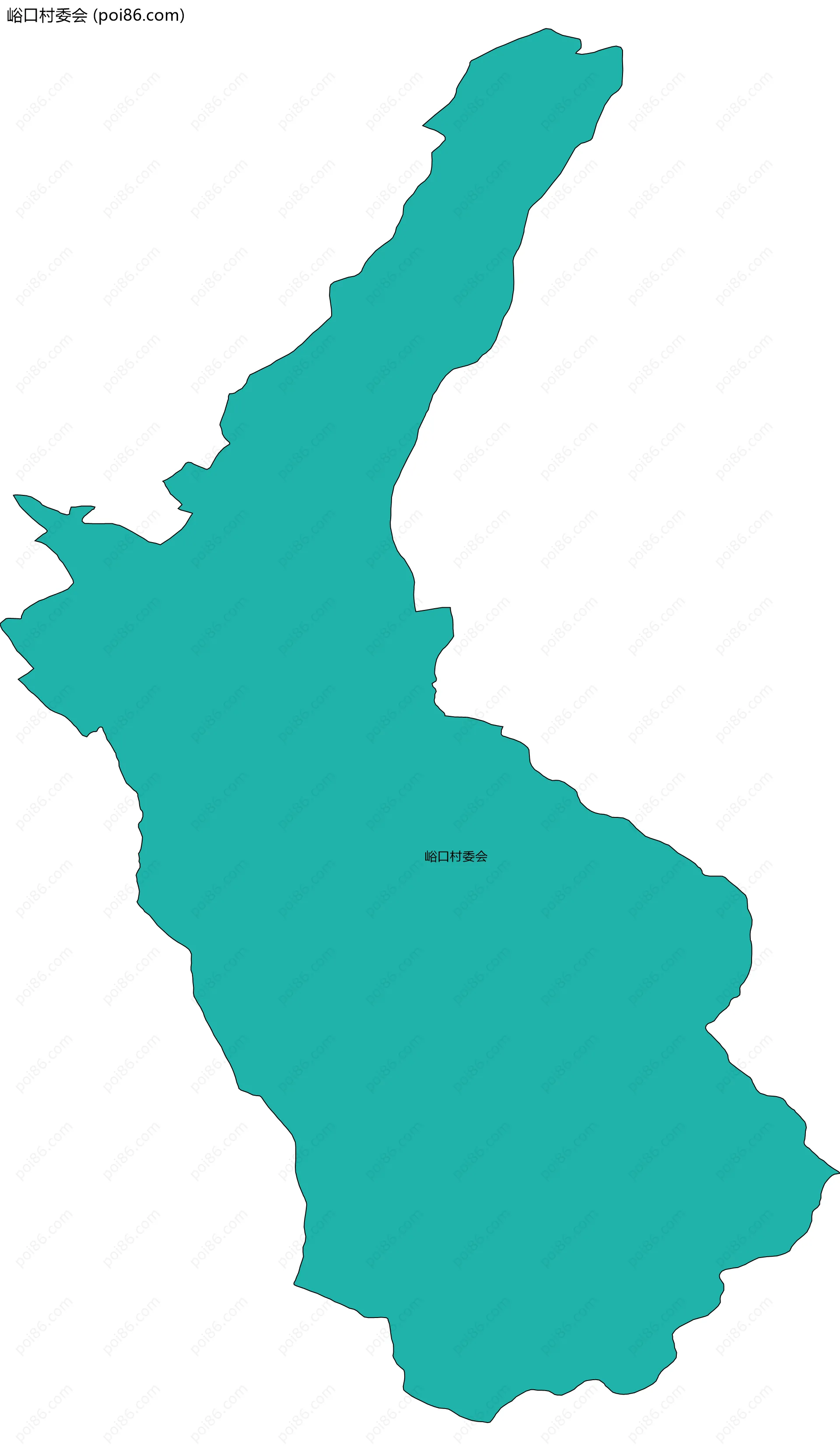 峪口村委会边界地图