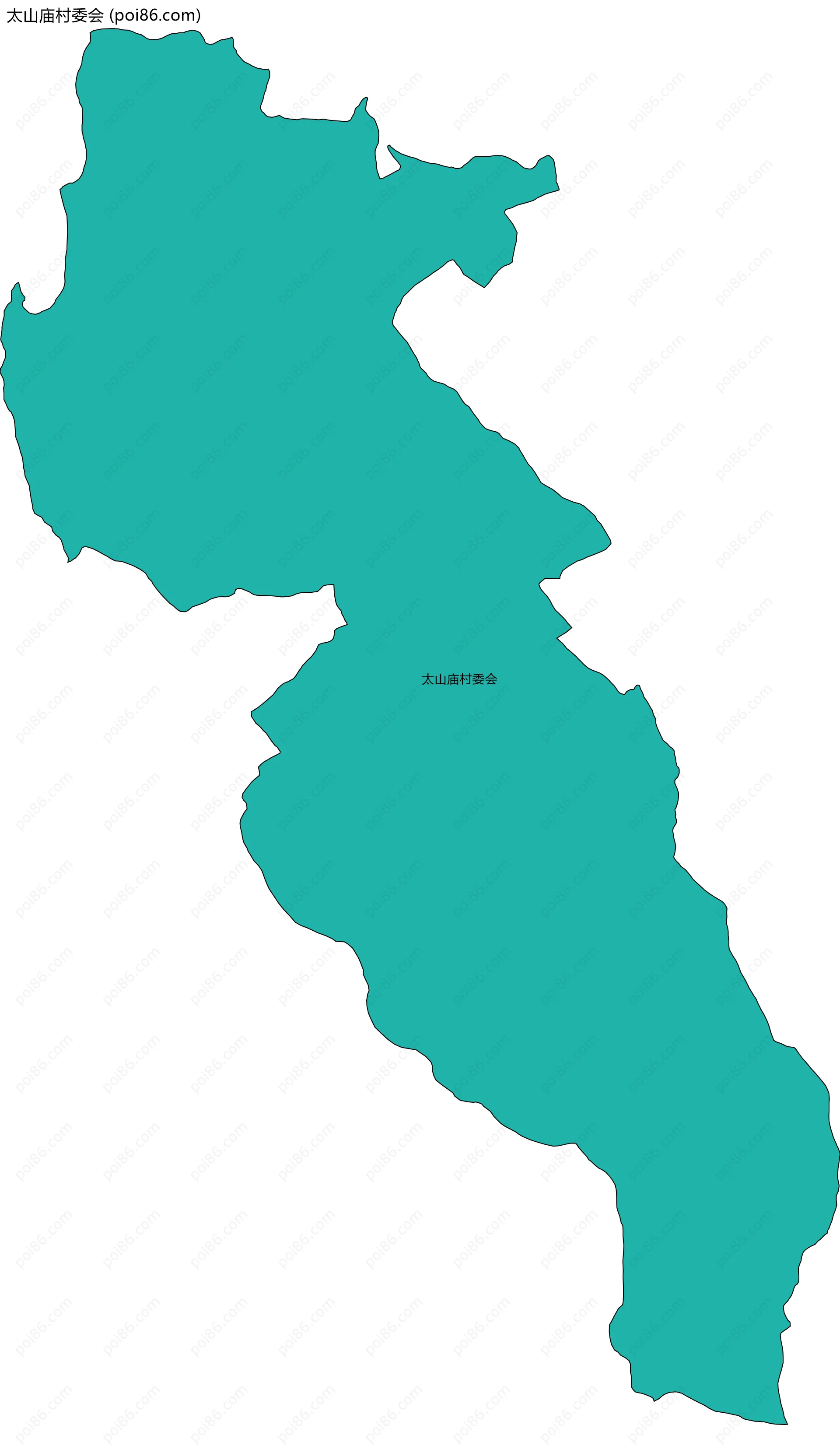 太山庙村委会边界地图