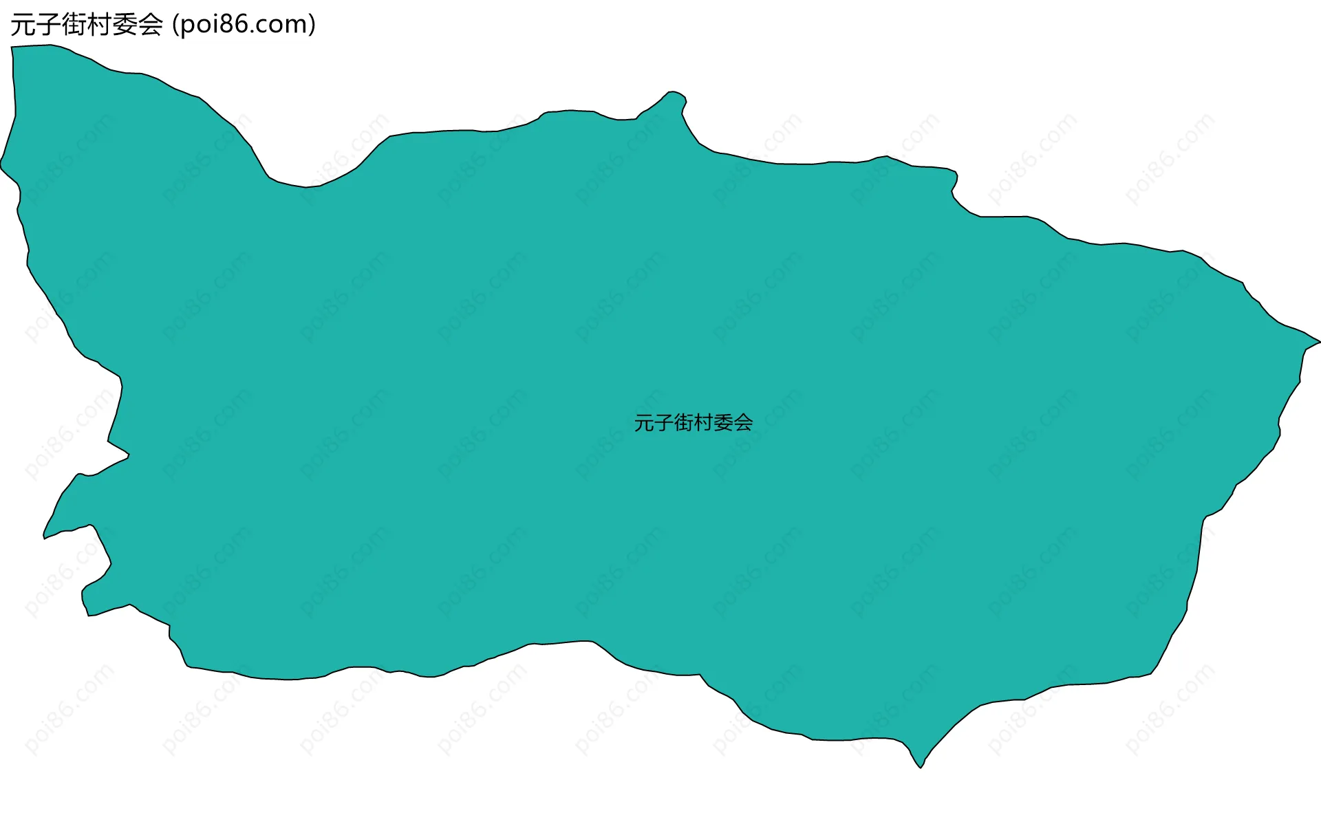 元子街村委会边界地图