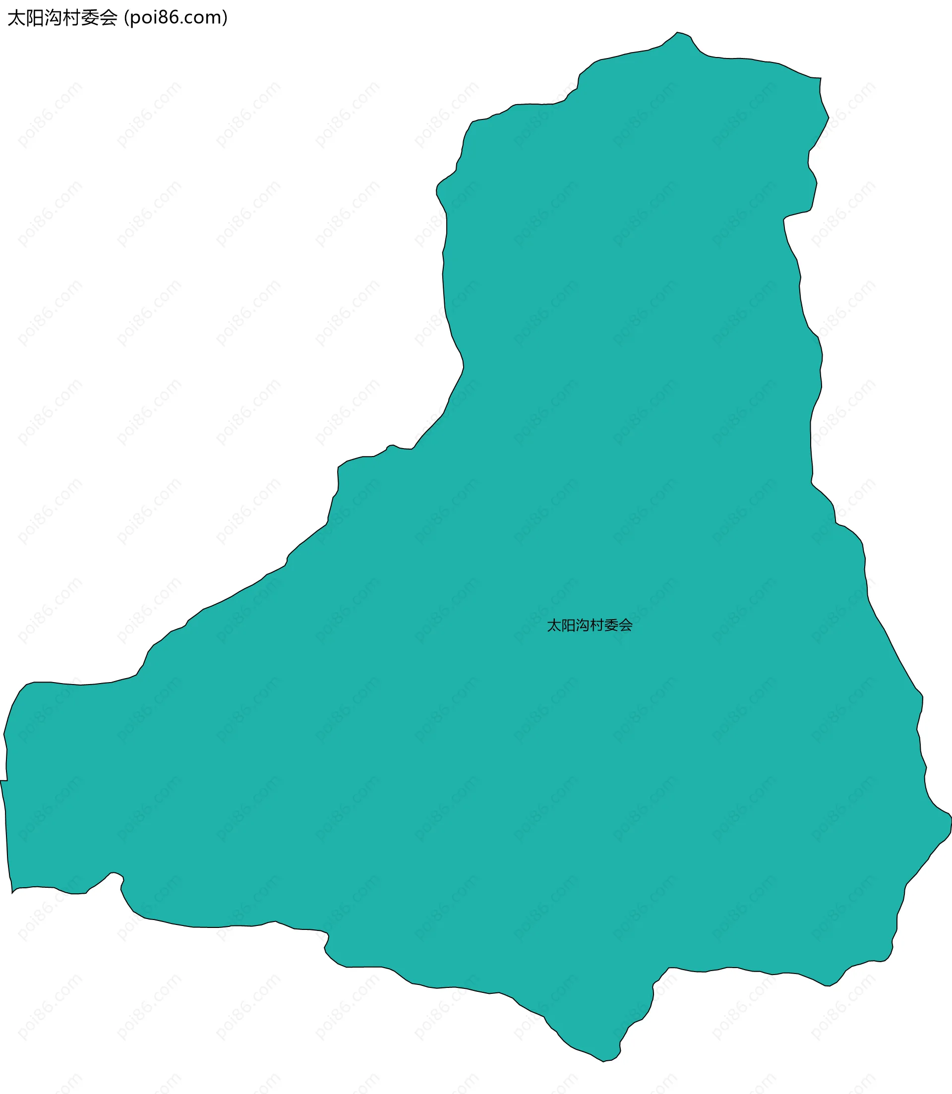 太阳沟村委会边界地图