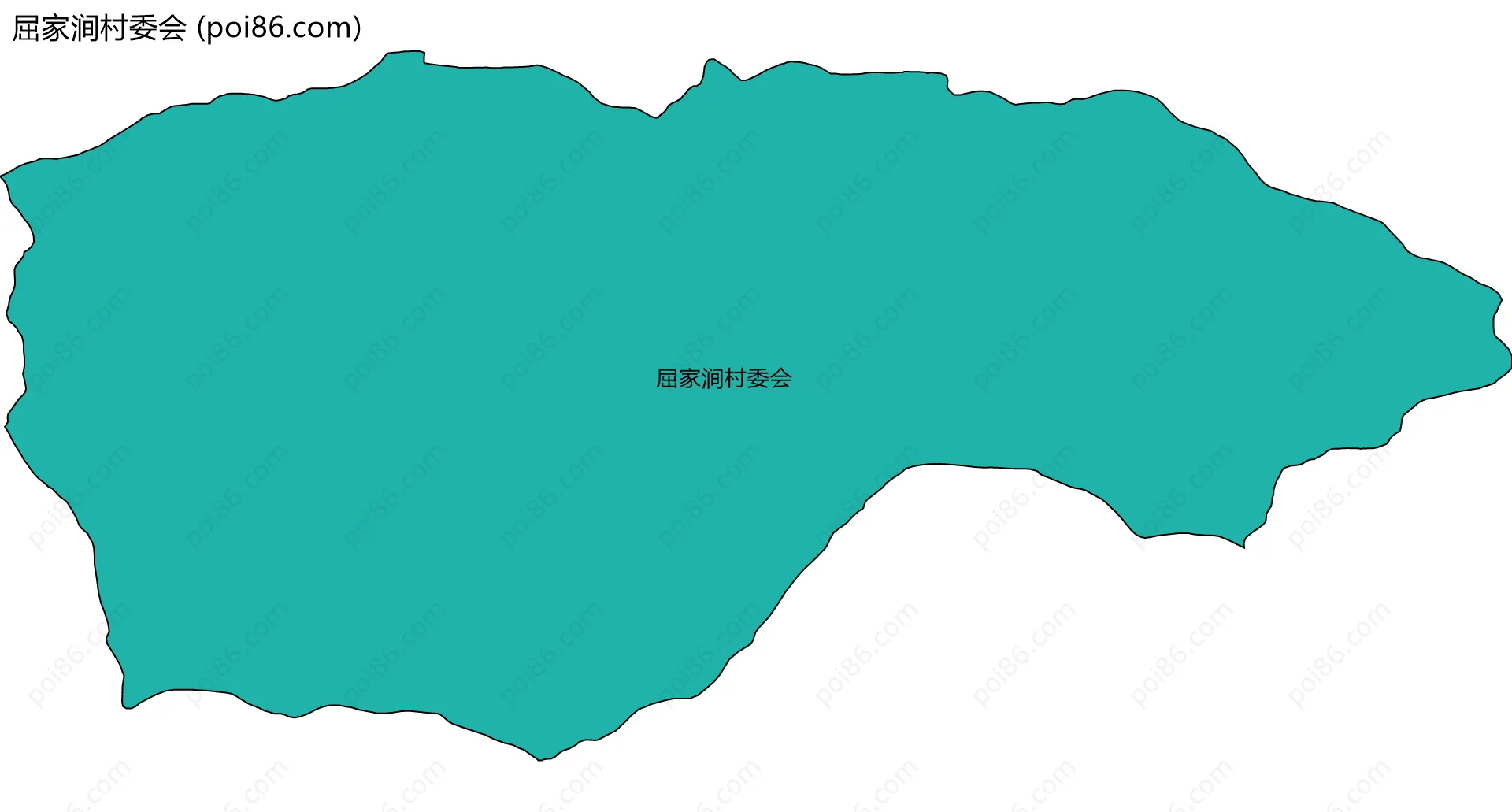 屈家涧村委会边界地图