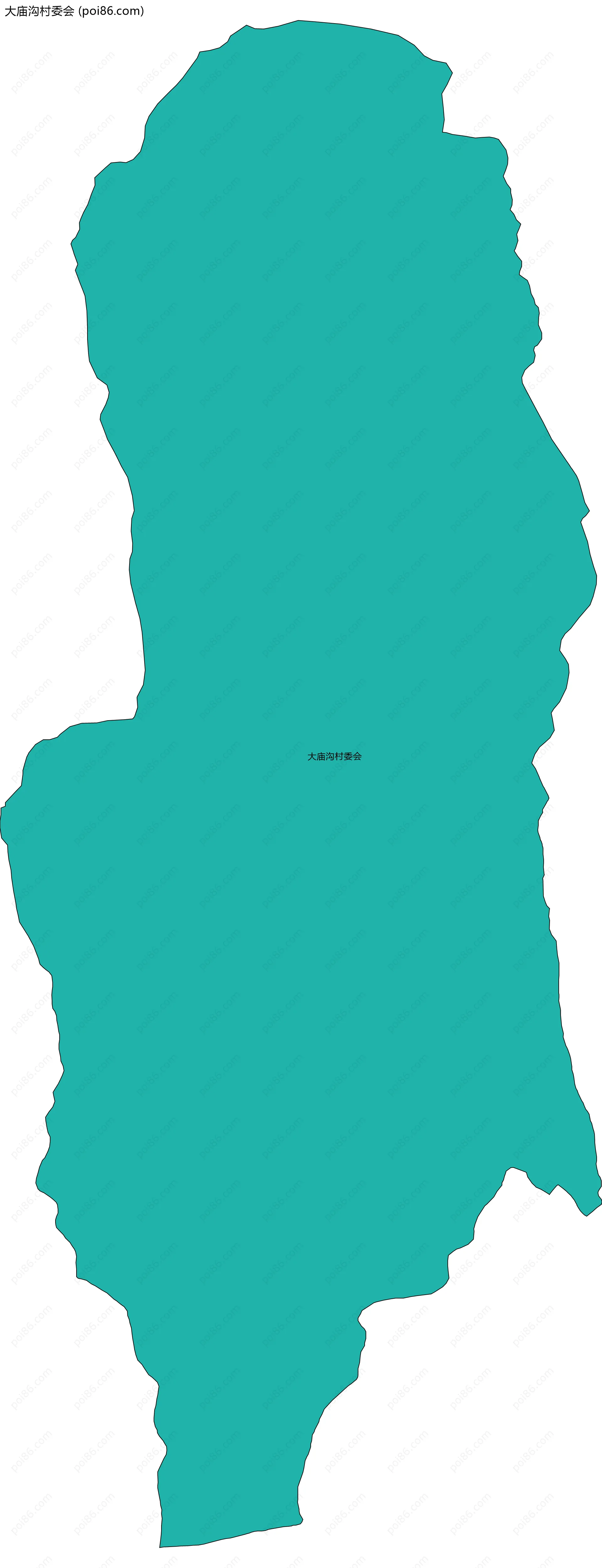 大庙沟村委会边界地图