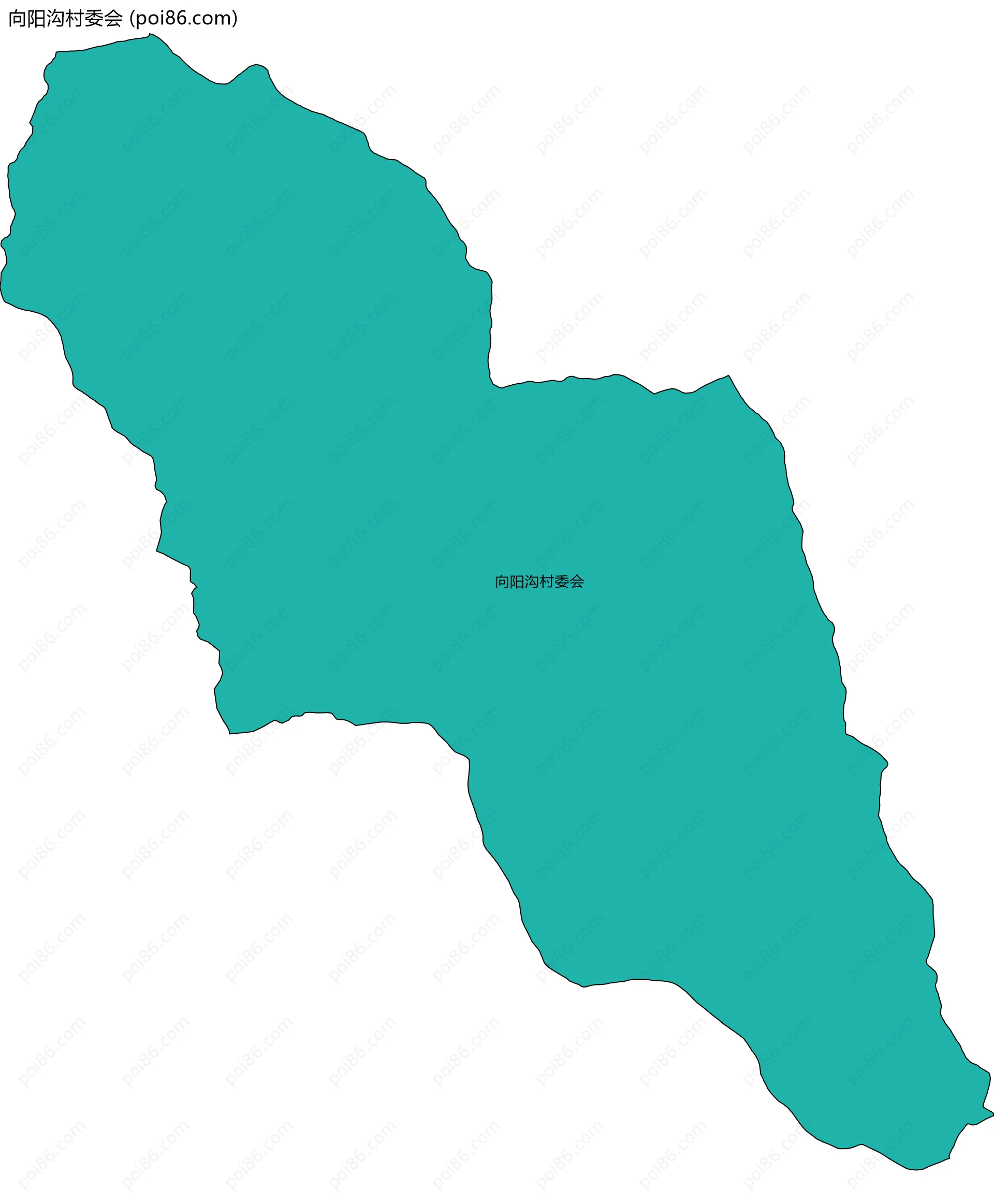 向阳沟村委会边界地图