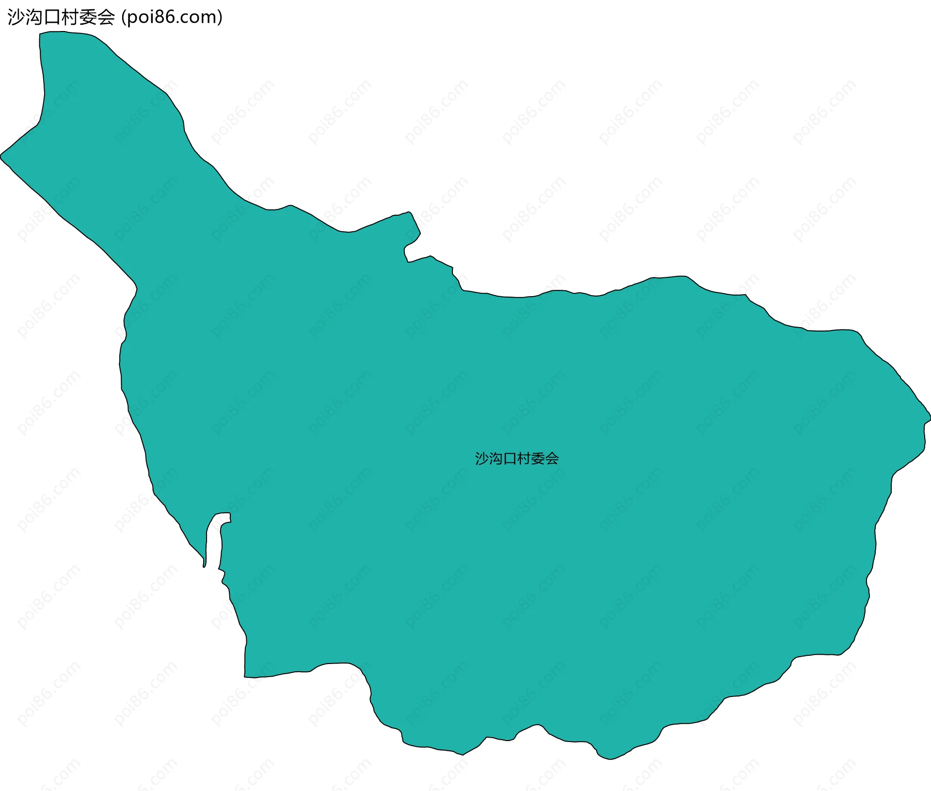 沙沟口村委会边界地图