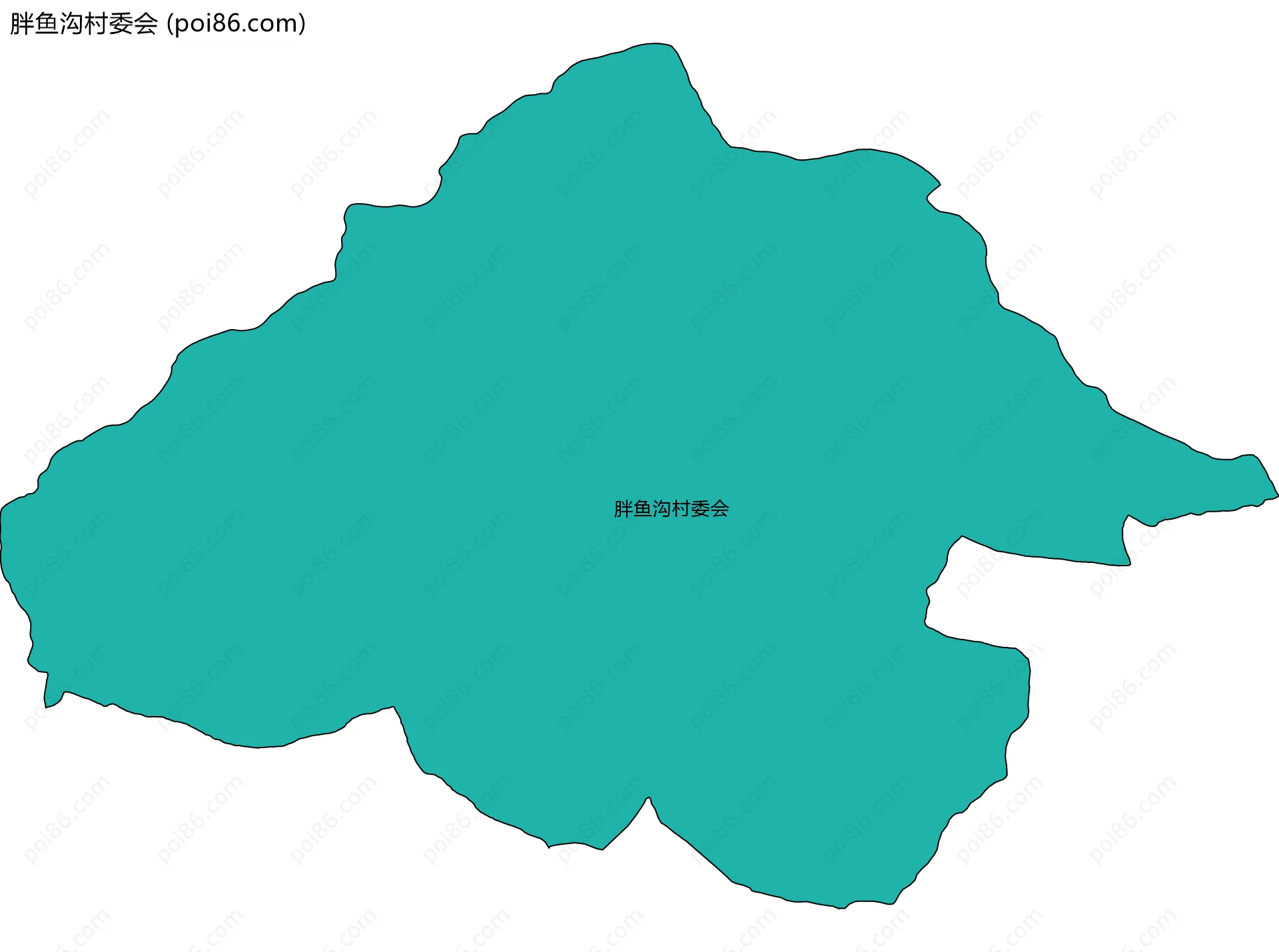 胖鱼沟村委会边界地图