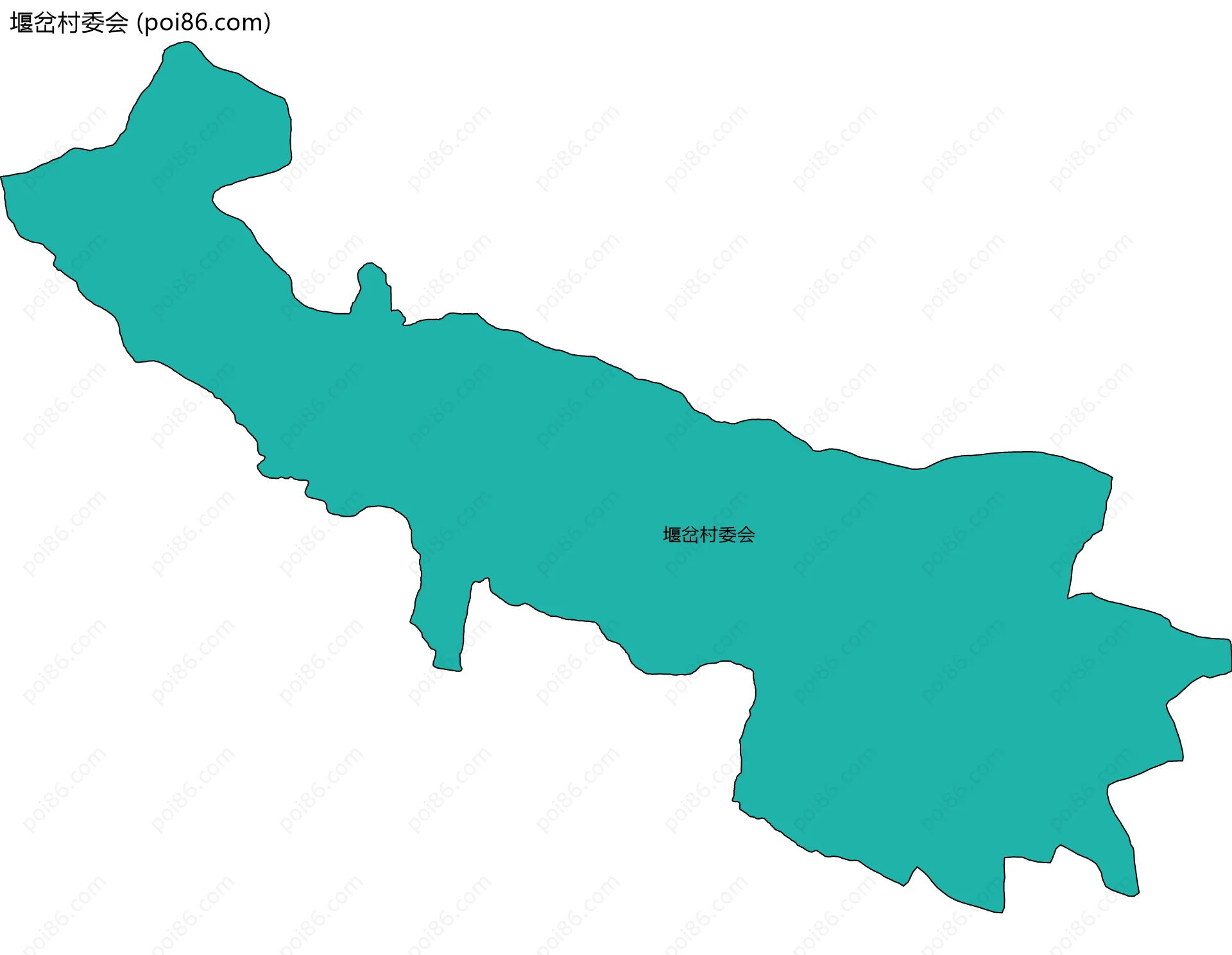 堰岔村委会边界地图