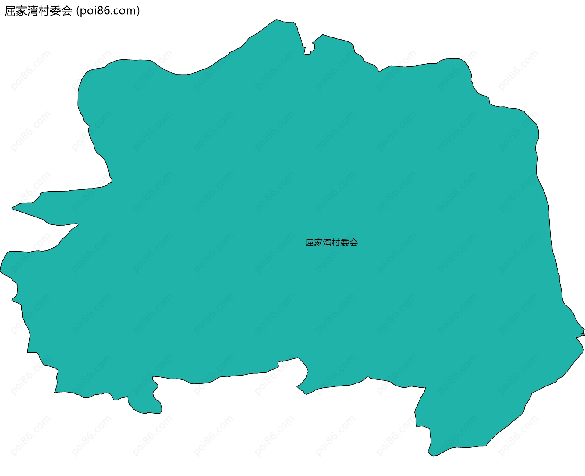 屈家湾村委会边界地图