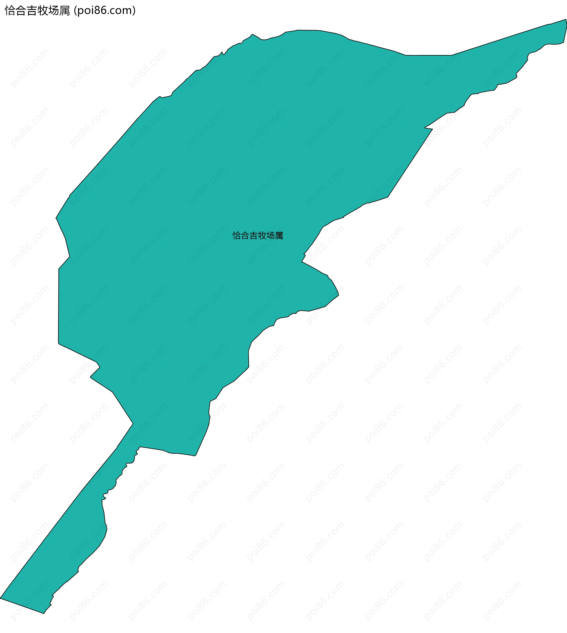 恰合吉牧场属边界地图