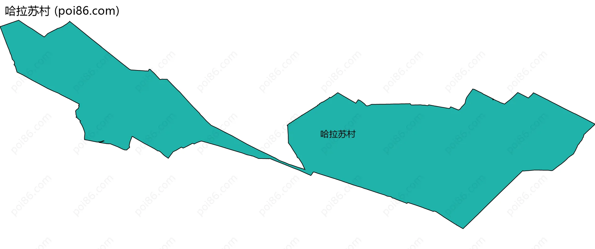 哈拉苏村边界地图