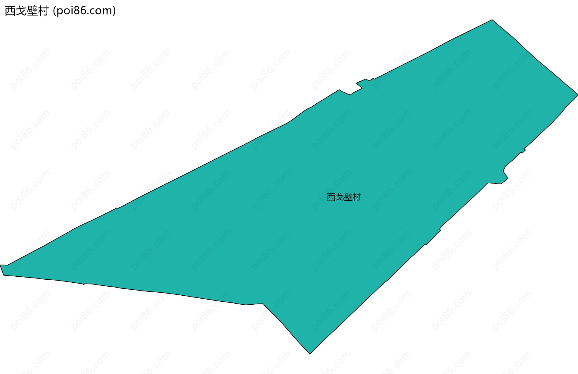 西戈壁村边界地图