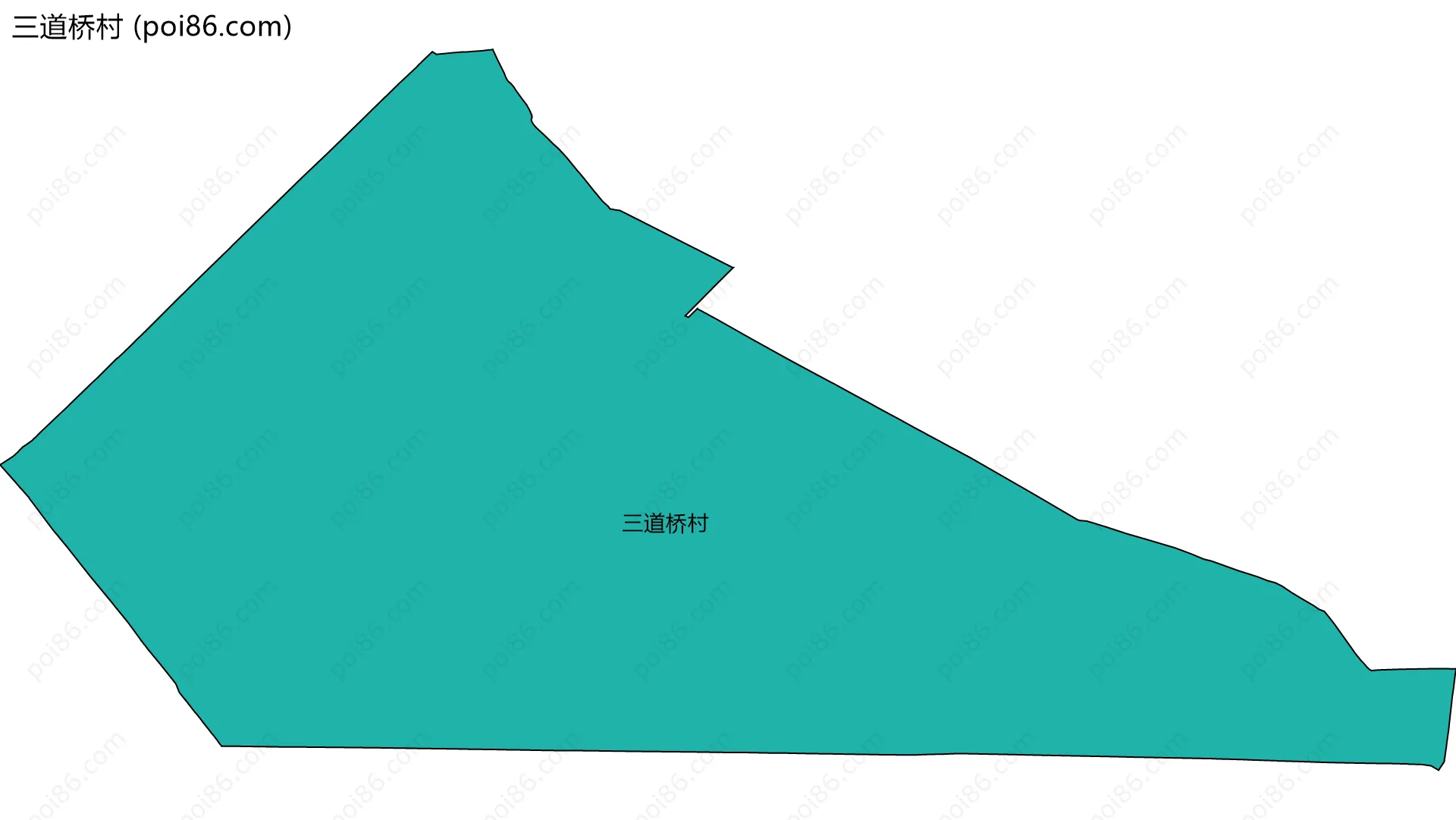 三道桥村边界地图