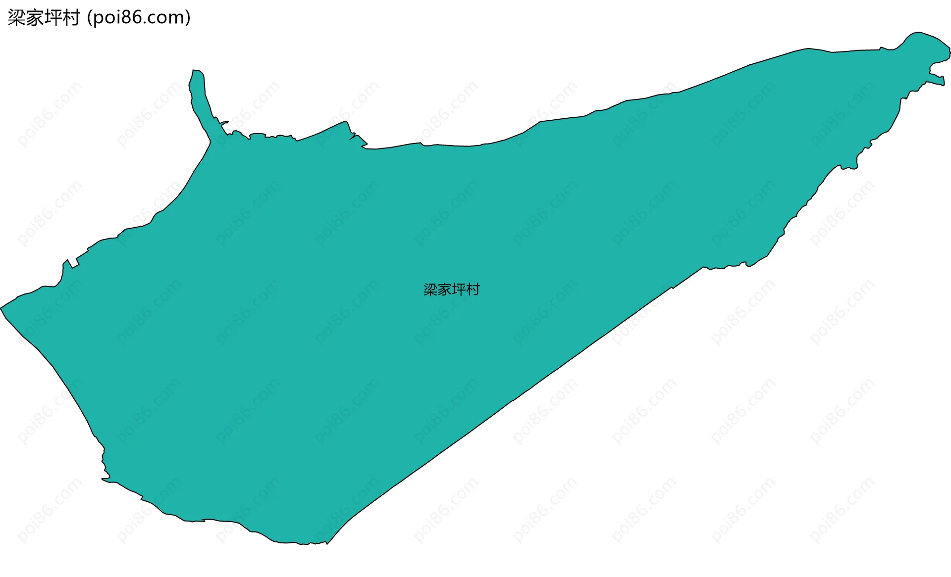 梁家坪村边界地图